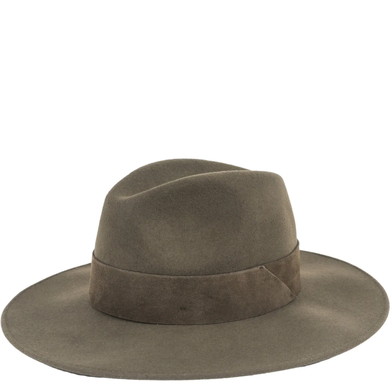 TRAVAUX EN COURS Fedora Wide Brim Hat In Khaki