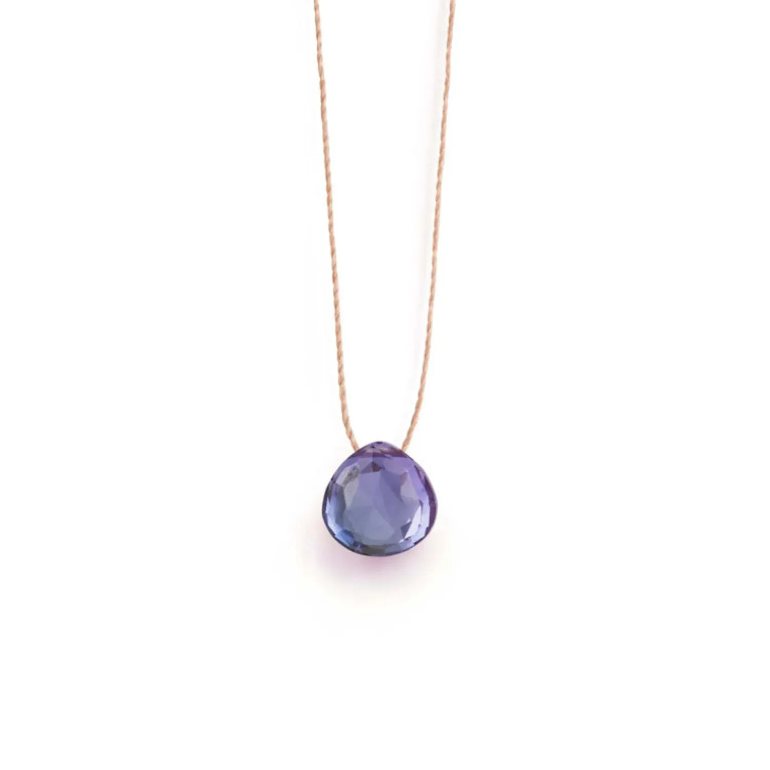 WANDERLUST LIFE Fine Cord Necklace In Alexandrite Quartz