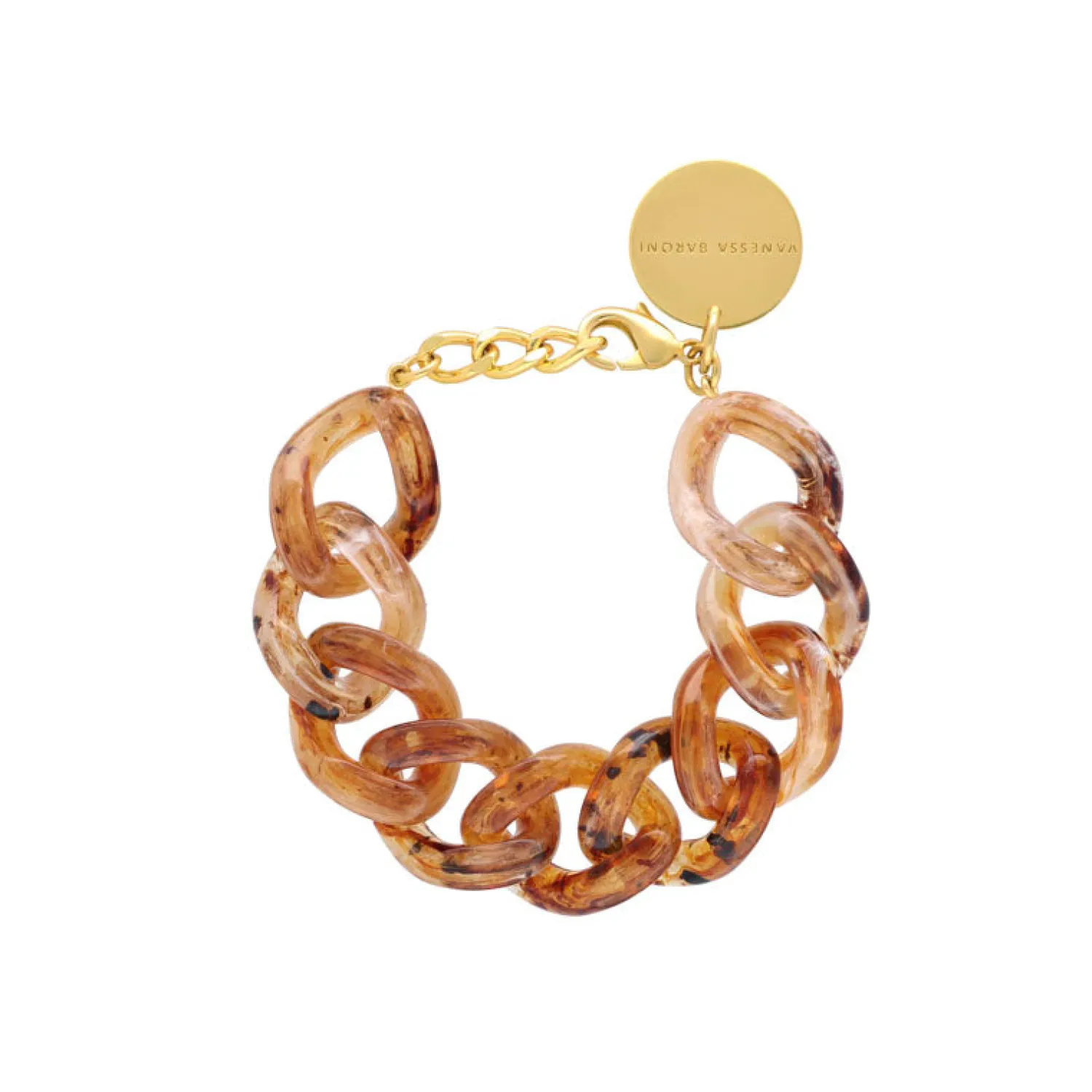 VANESSA BARONI Flat Chain Bracelet In Bernstein