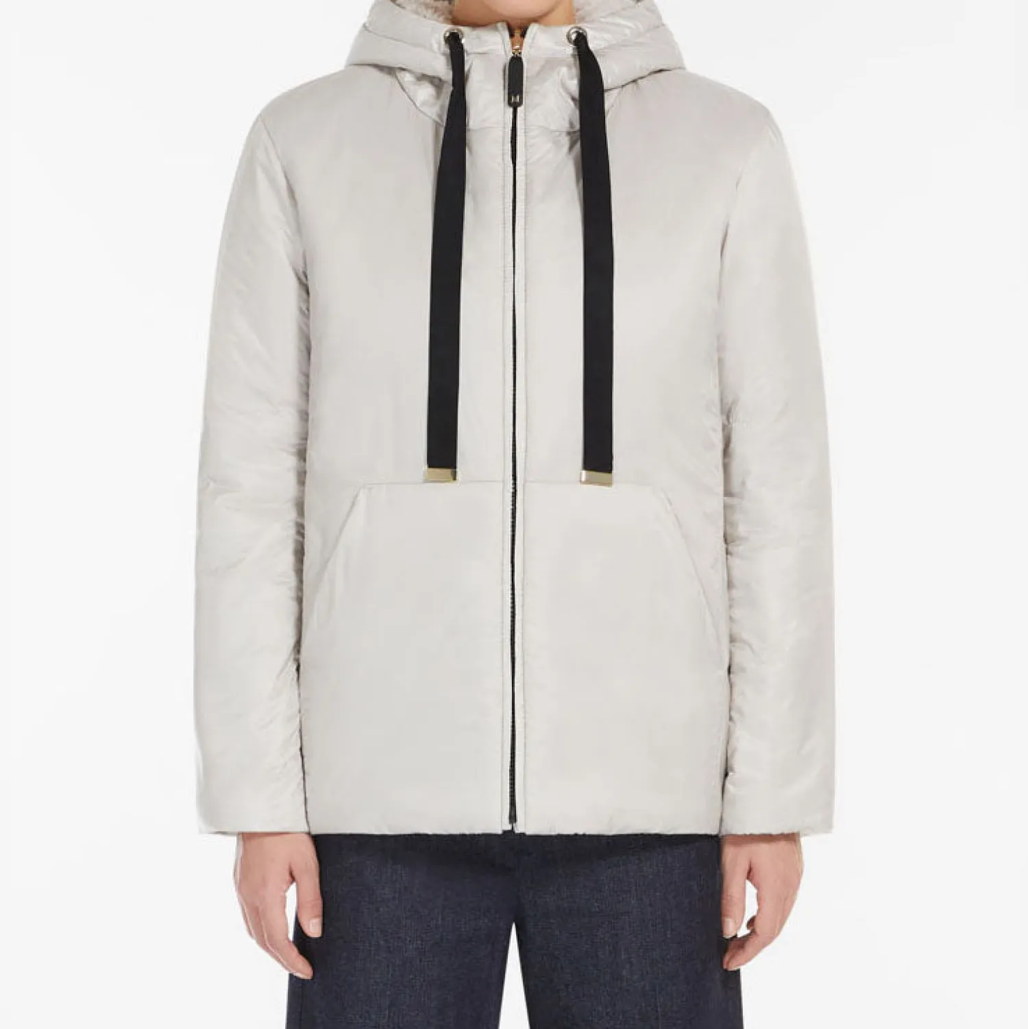 S MAXMARA Flinn Reversible Technical Canvas Jacket In Ice