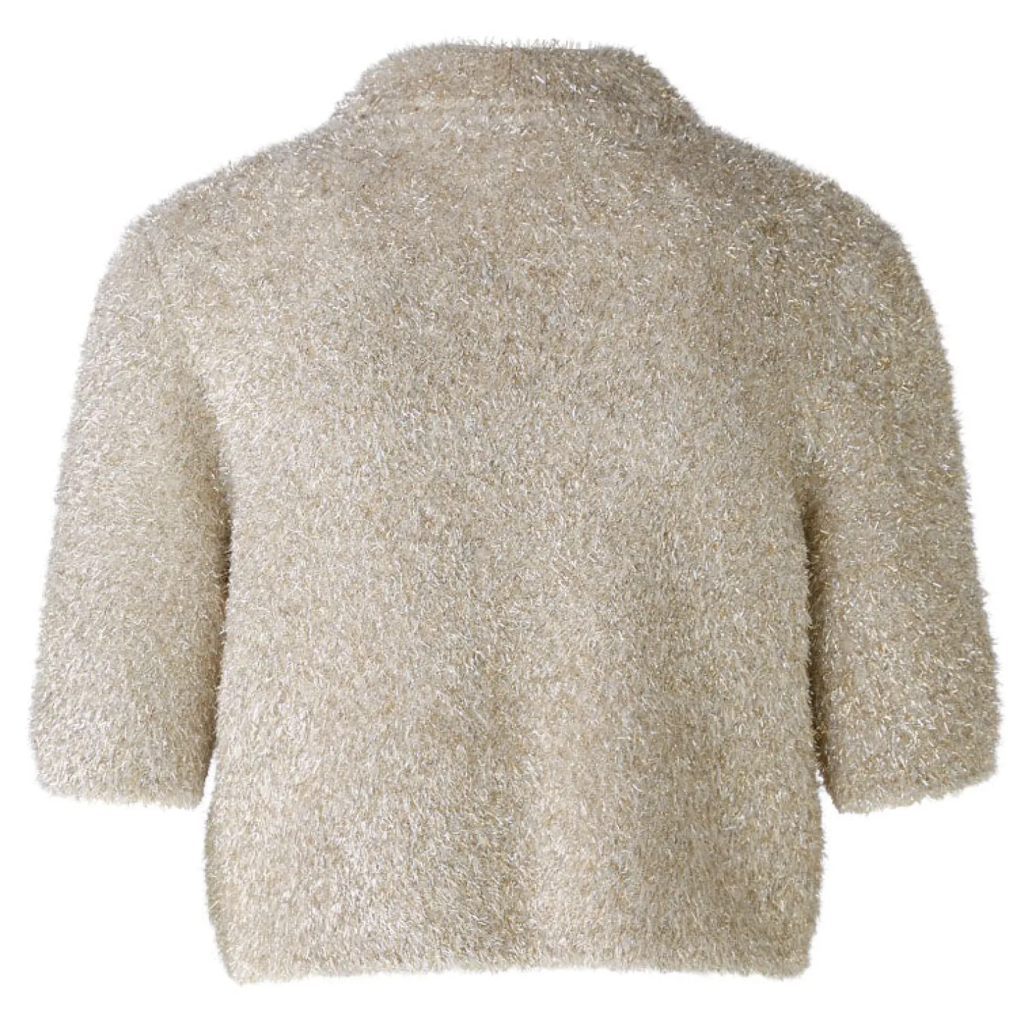 OUI Fluffy Short Jacket In Light Gold