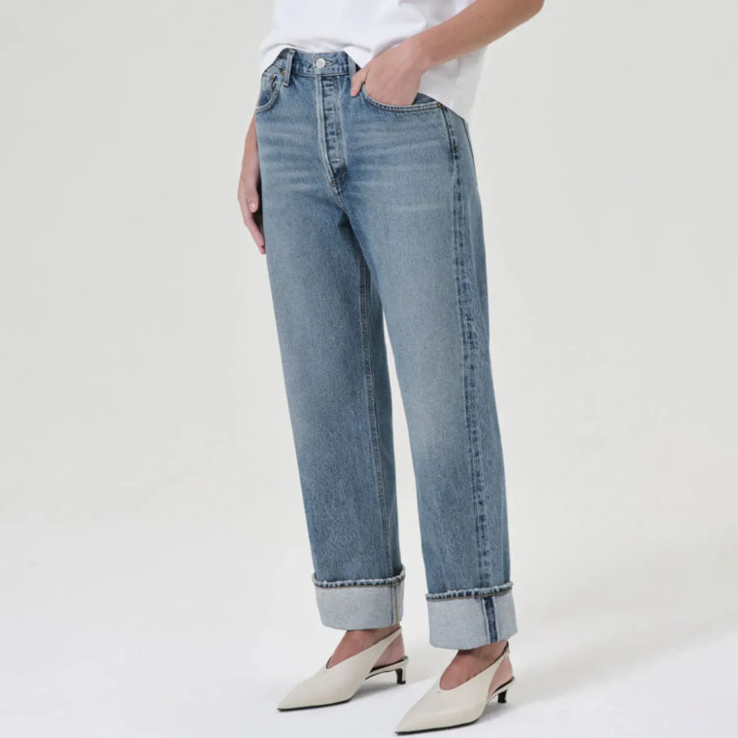 AGOLDE Fran Low Slung Straight Leg Jeans In Invention