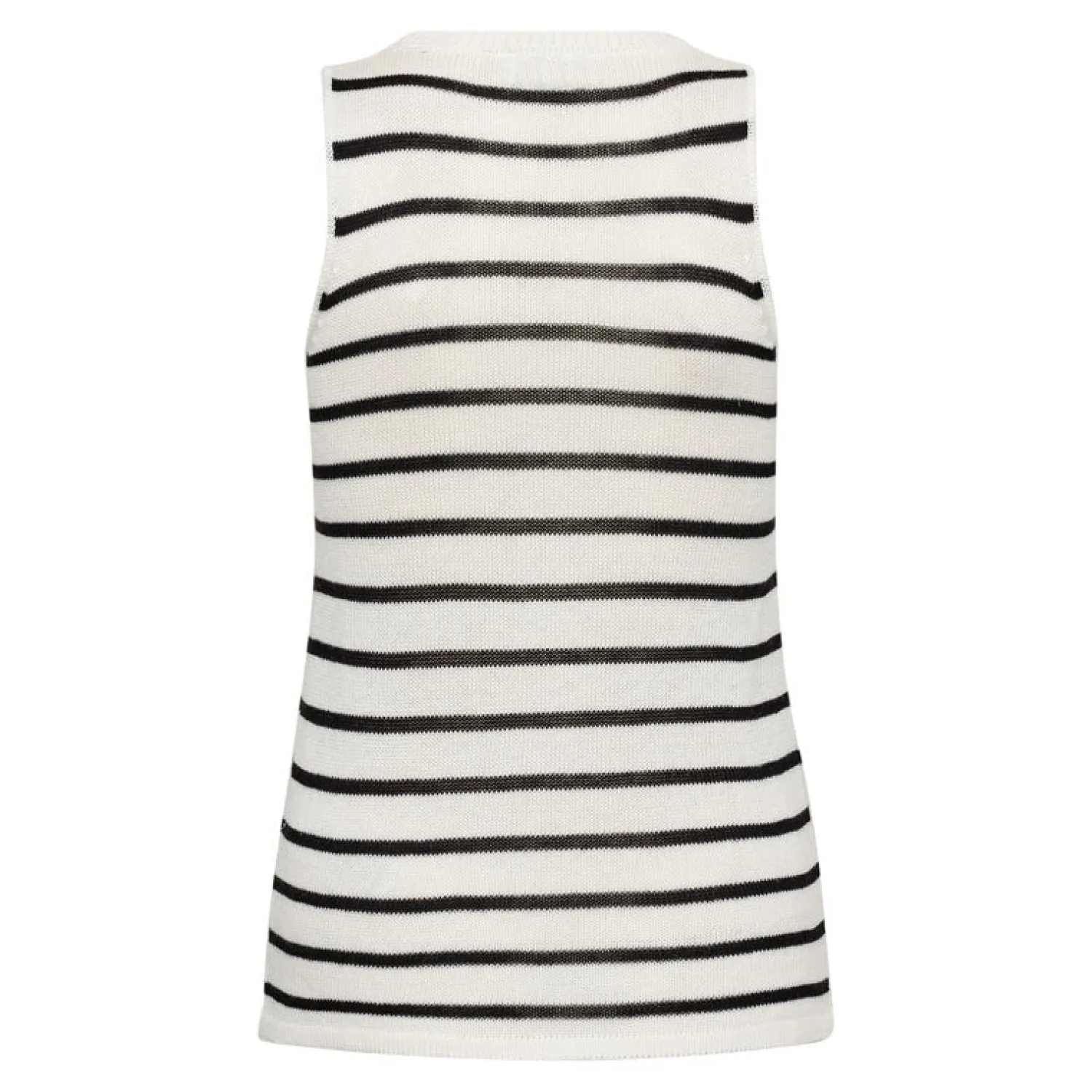 LEVETE ROOM Gaba 2 Stripe Vest Top In Star White Combo