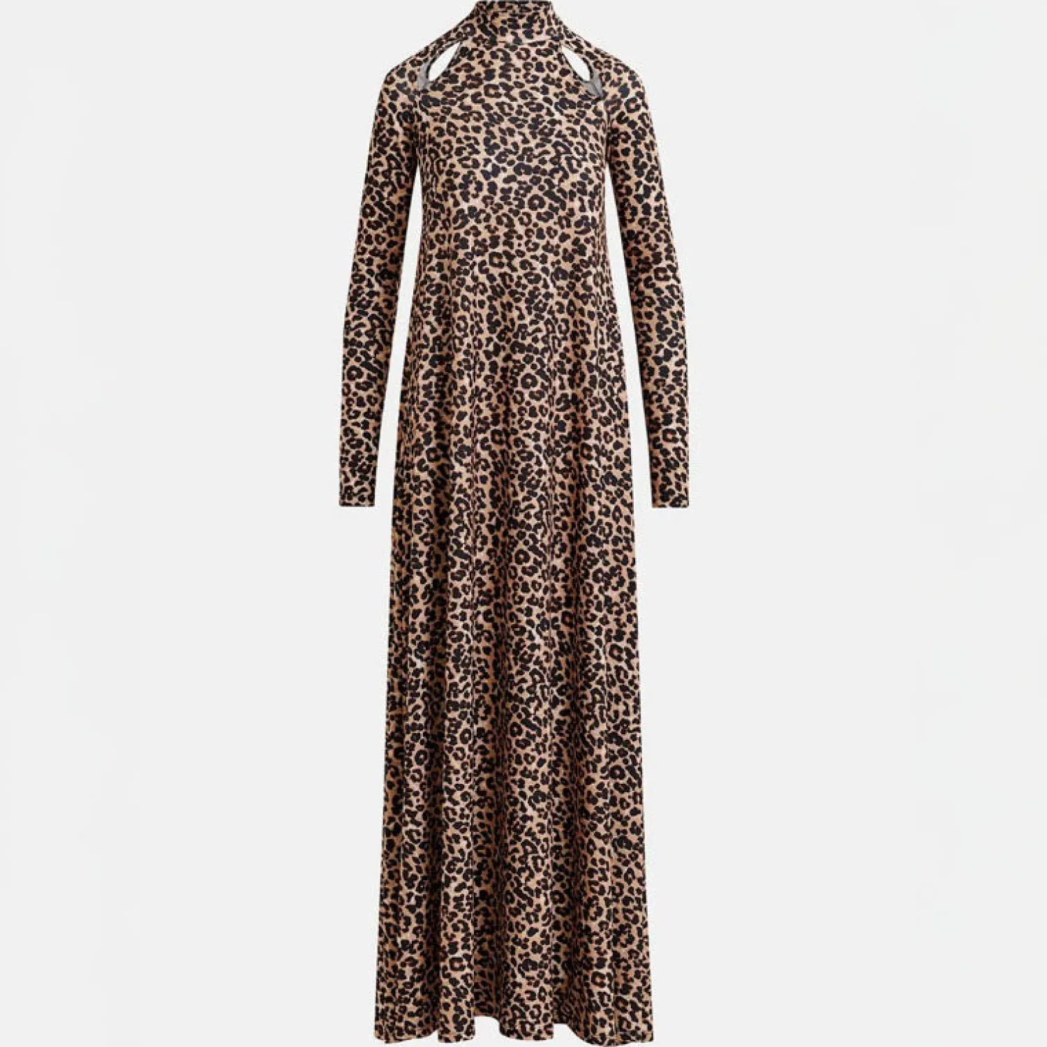 ESSENTIEL ANTWERP Germa Long Dress In Leopard Print