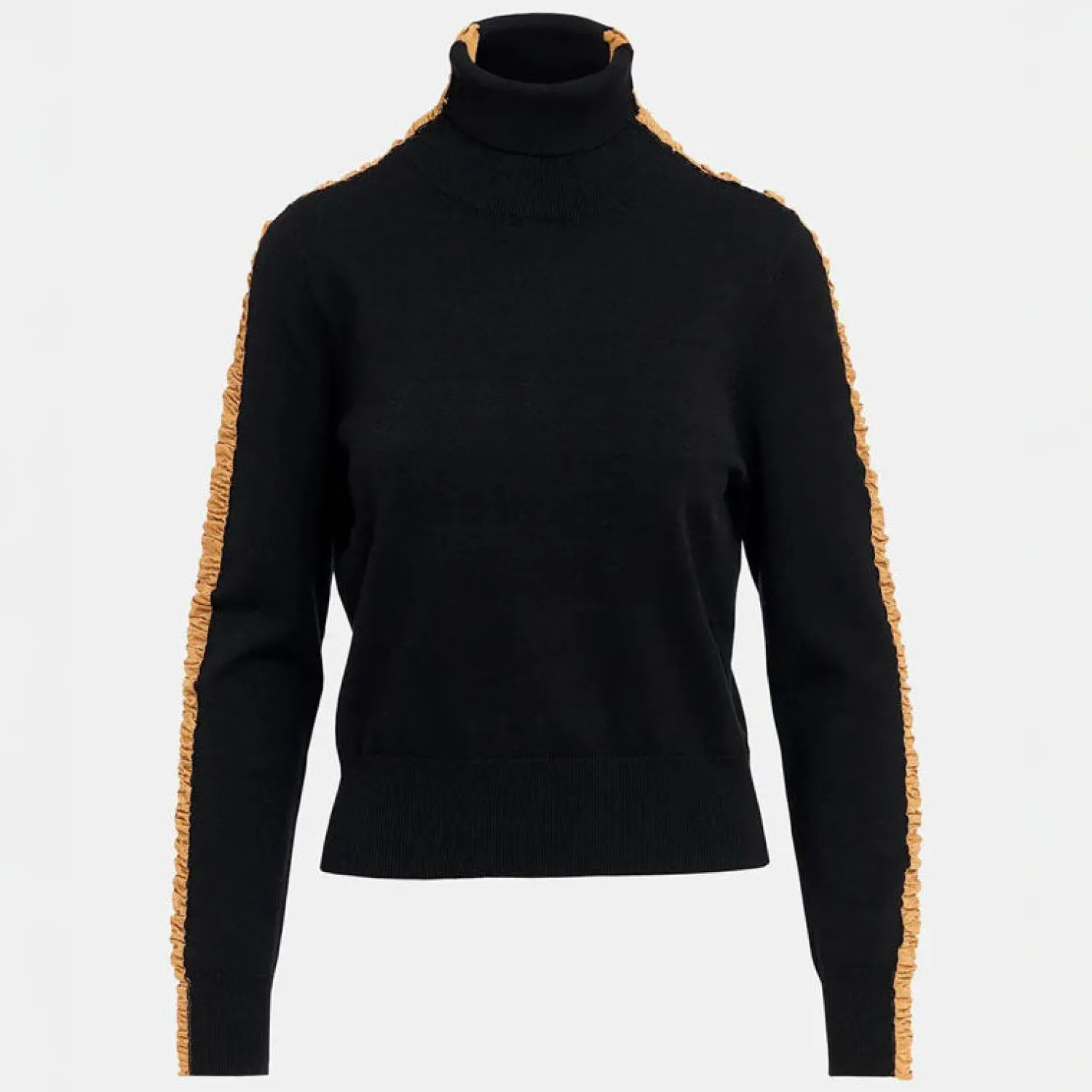 ESSENTIEL ANTWERP Gertini Bi Colour Turtle Neck In Black