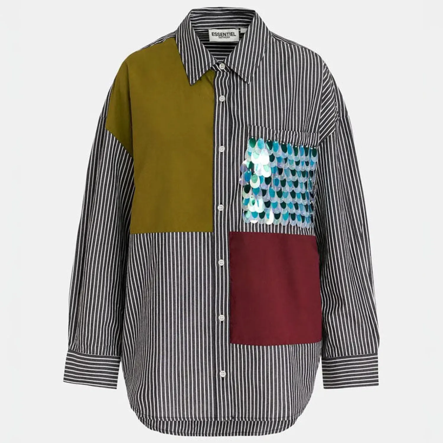 ESSENTIEL ANTWERP Glam Patchwork Shirt In Multi