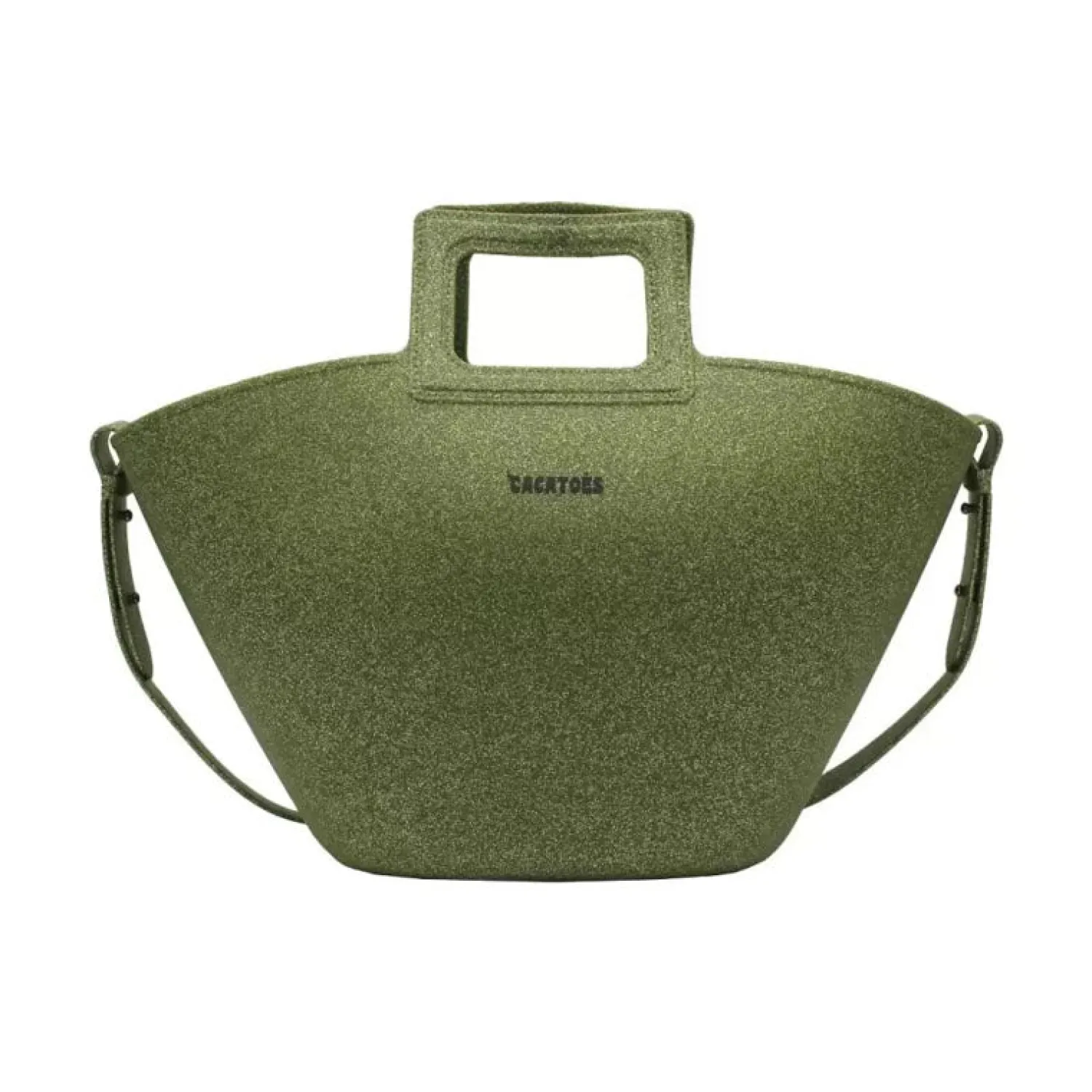 CACATOES Glitter Marisco Bag In Dark Khaki