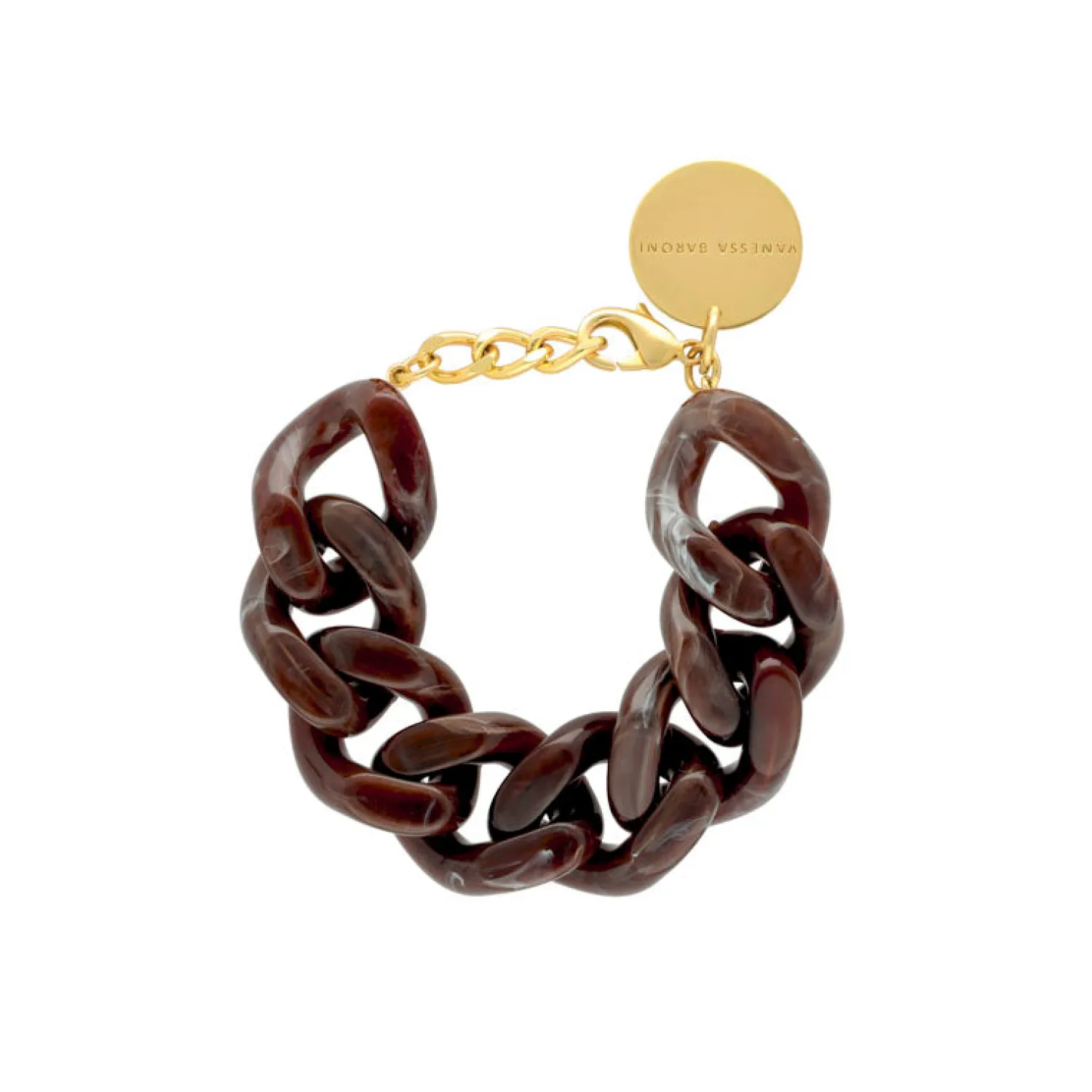 VANESSA BARONI Great Bracelet In Dark Brown Marble