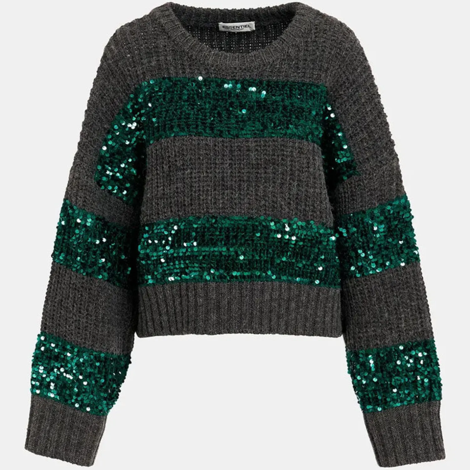 ESSENTIEL ANTWERP Group Sequin Jumper Hurricane Grey