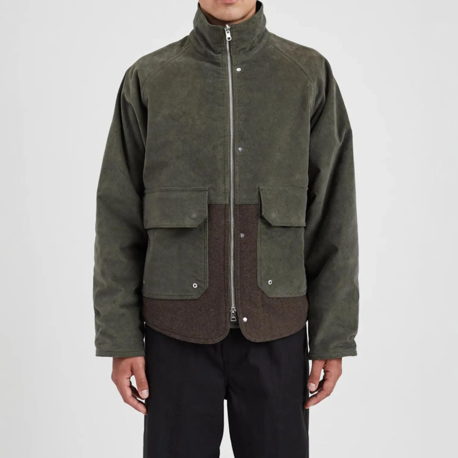 NORSE PROJECTS Hakon Solotex Corduroy Reversible Jacket In Ivy Green
