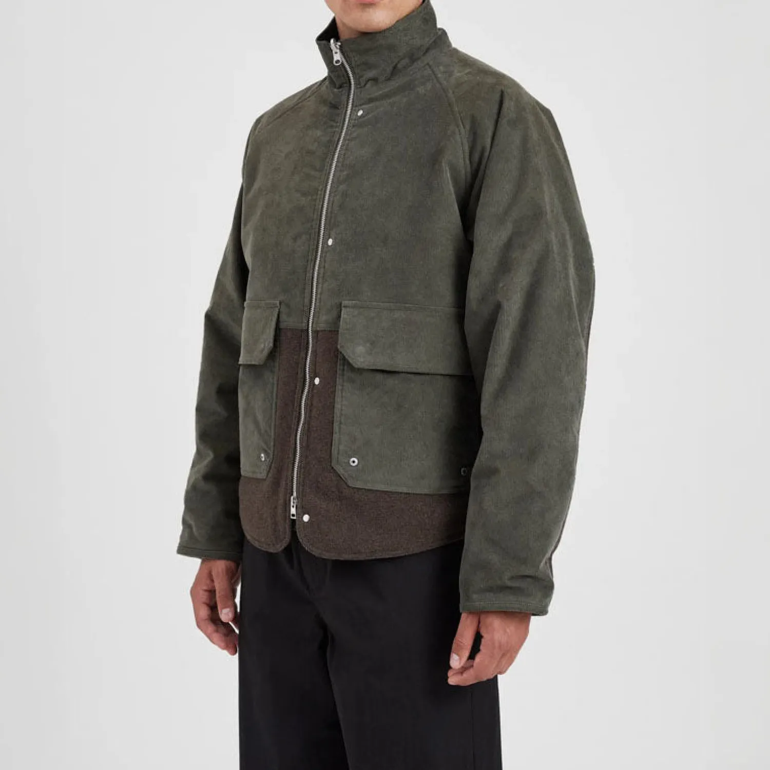 NORSE PROJECTS Hakon Solotex Corduroy Reversible Jacket In Ivy Green