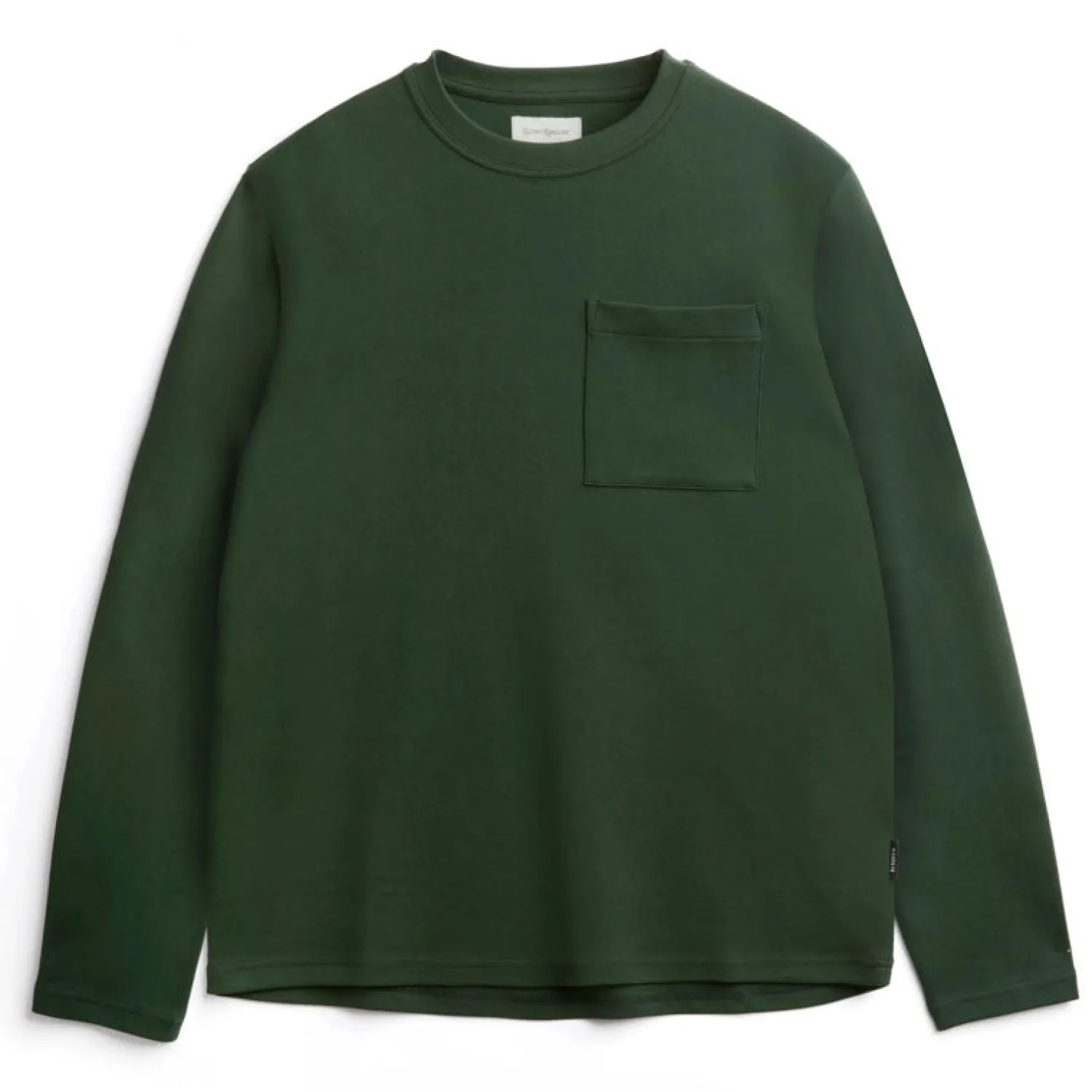 OLIVER SPENCER Heavy L/S T Shirt In Tavistock Dark Green