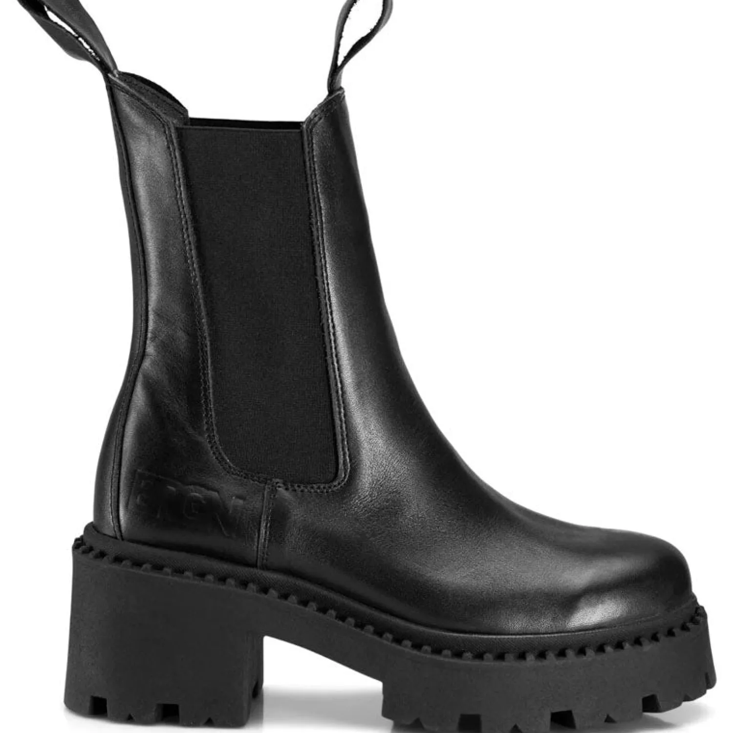 BRGN Heel Chelsea Boot In New Black