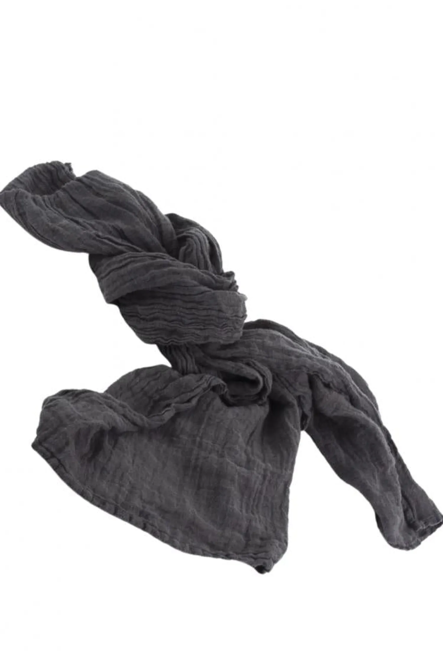 COULEUR CHANVRE Hemp Scarf In Anthracite