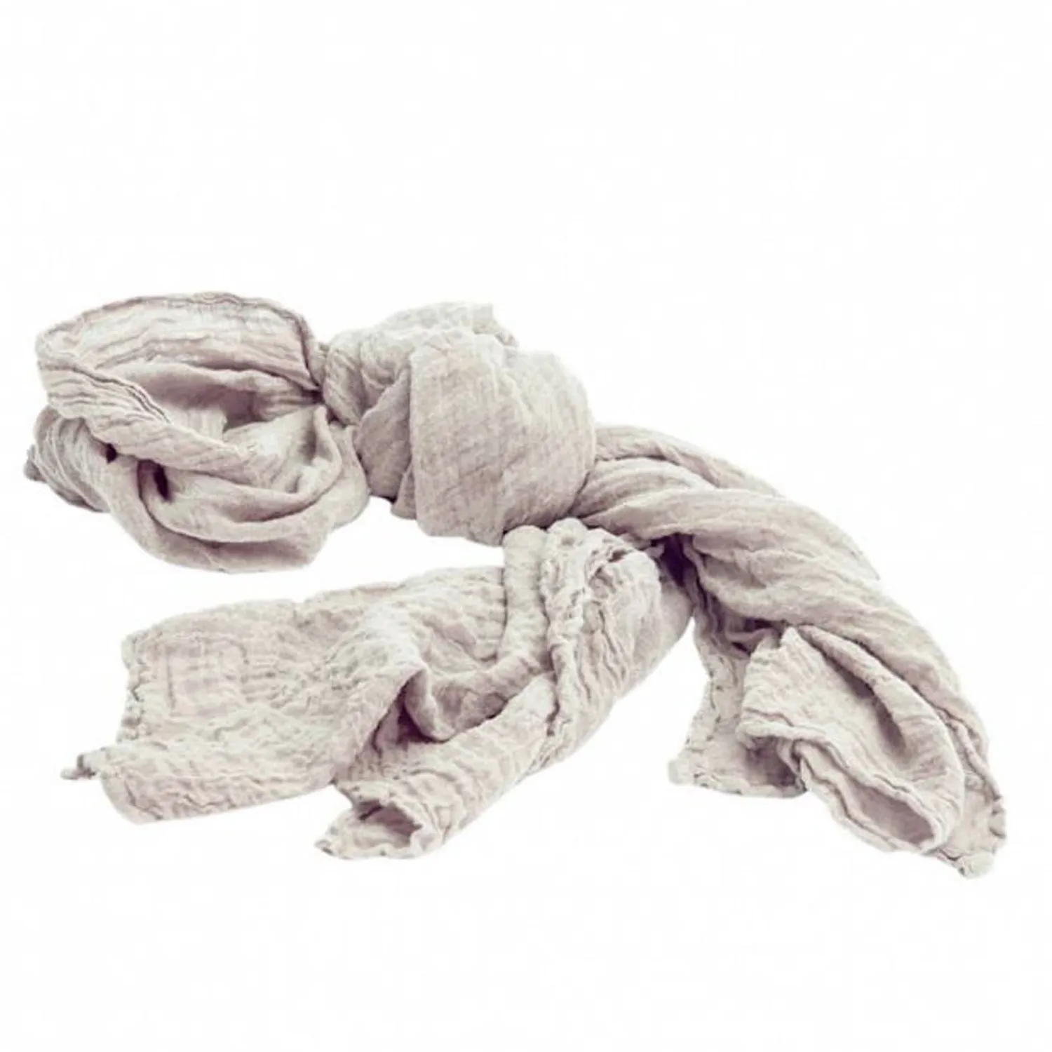 COULEUR CHANVRE Hemp Scarf In Pearl Grey