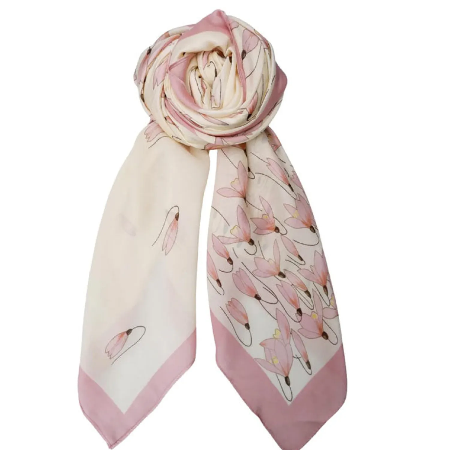 BLACK COLOUR Henley Satin Scarf In Rose