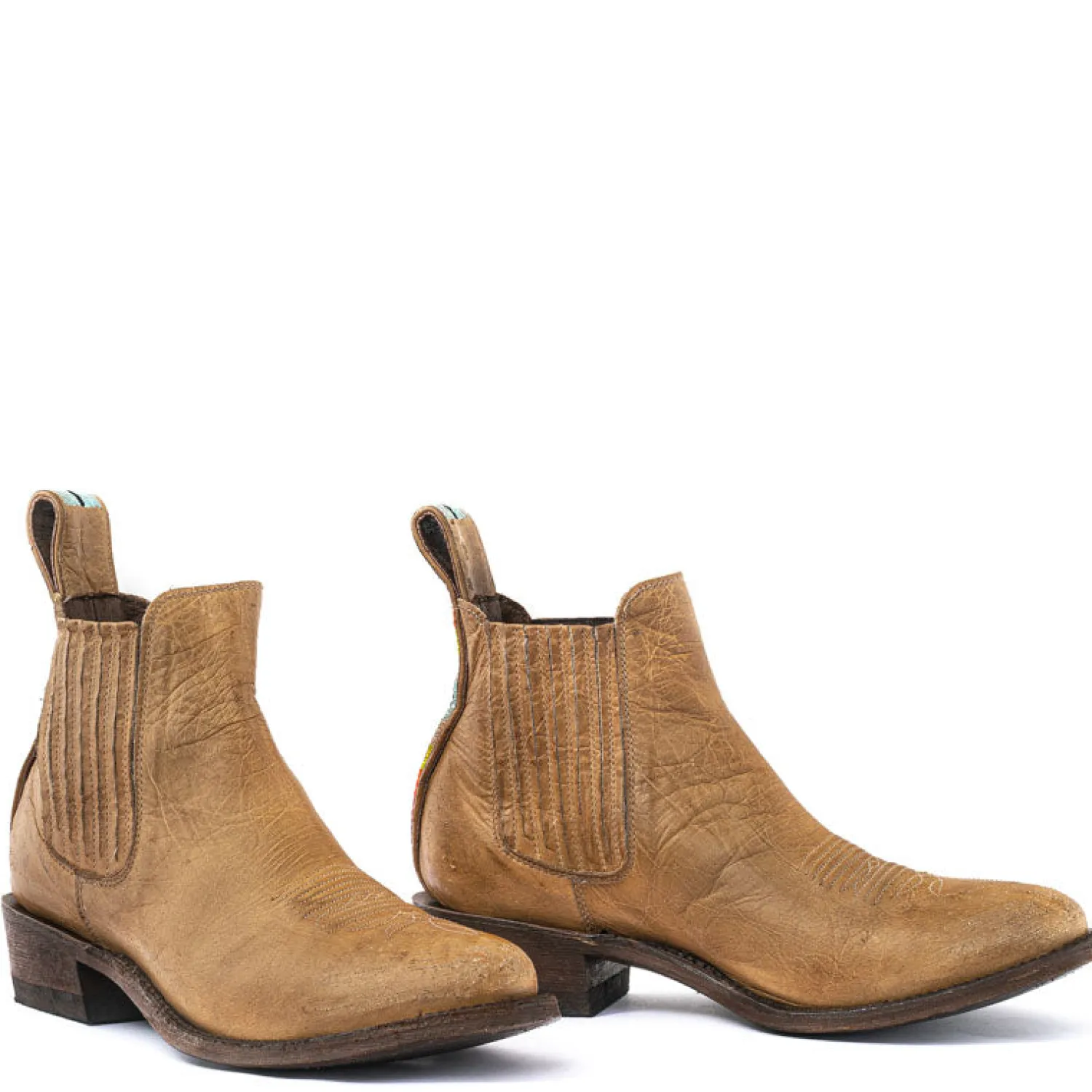 MEXICANA Indian Bone Vesuvio Boots In Tan