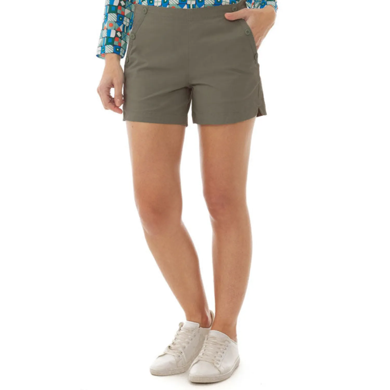 MOUSQUETON Isy Cotton Shorts In Khaki