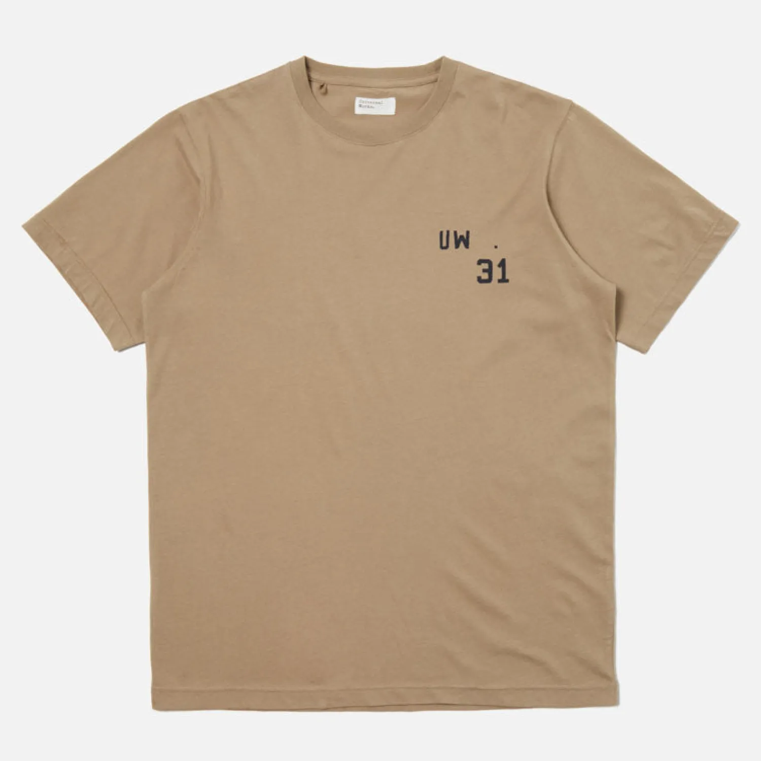 UNIVERSAL WORKS Jersey Print T Shirt In Sand