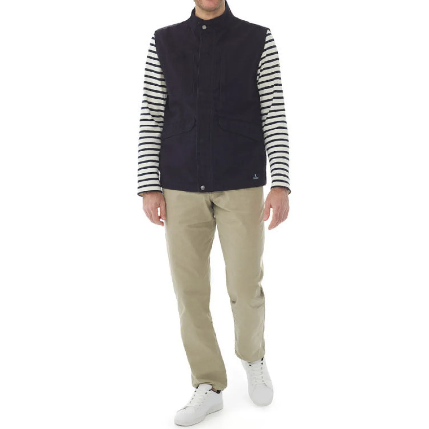 MOUSQUETON Jileten Multi Pocket Gilet In Navy