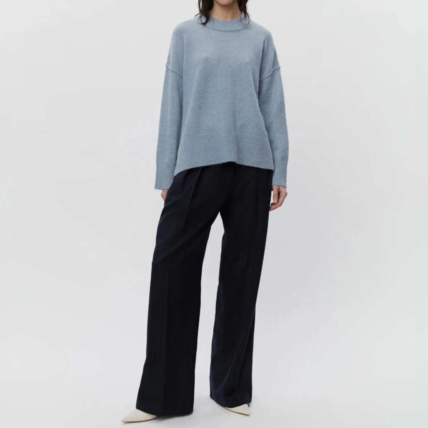 DAY BIRGER ET MIKKELSEN Josie Alpaca & Merino Mix Jumper In Pigeon Blue Melange