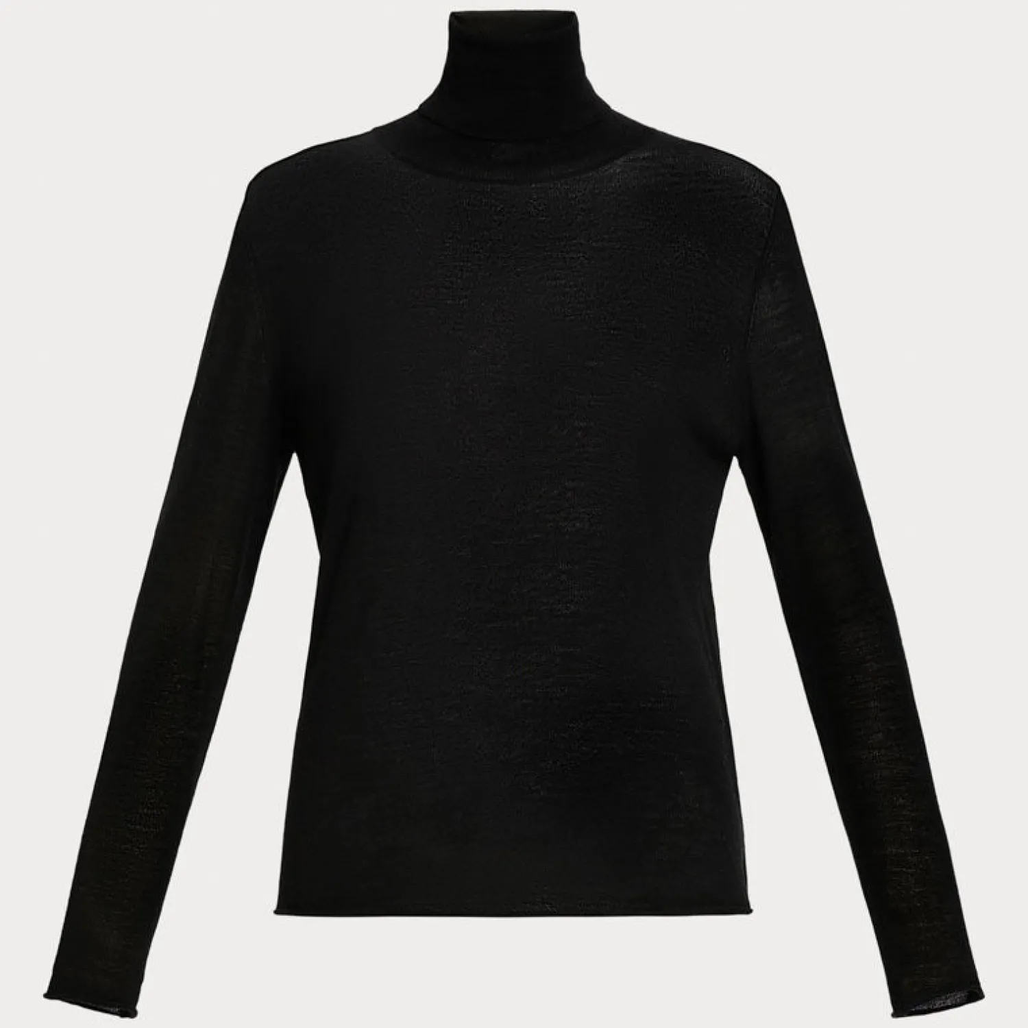 MARINA RINALDI Judy Silk & Cashmere Polo Neck Jumper In Black