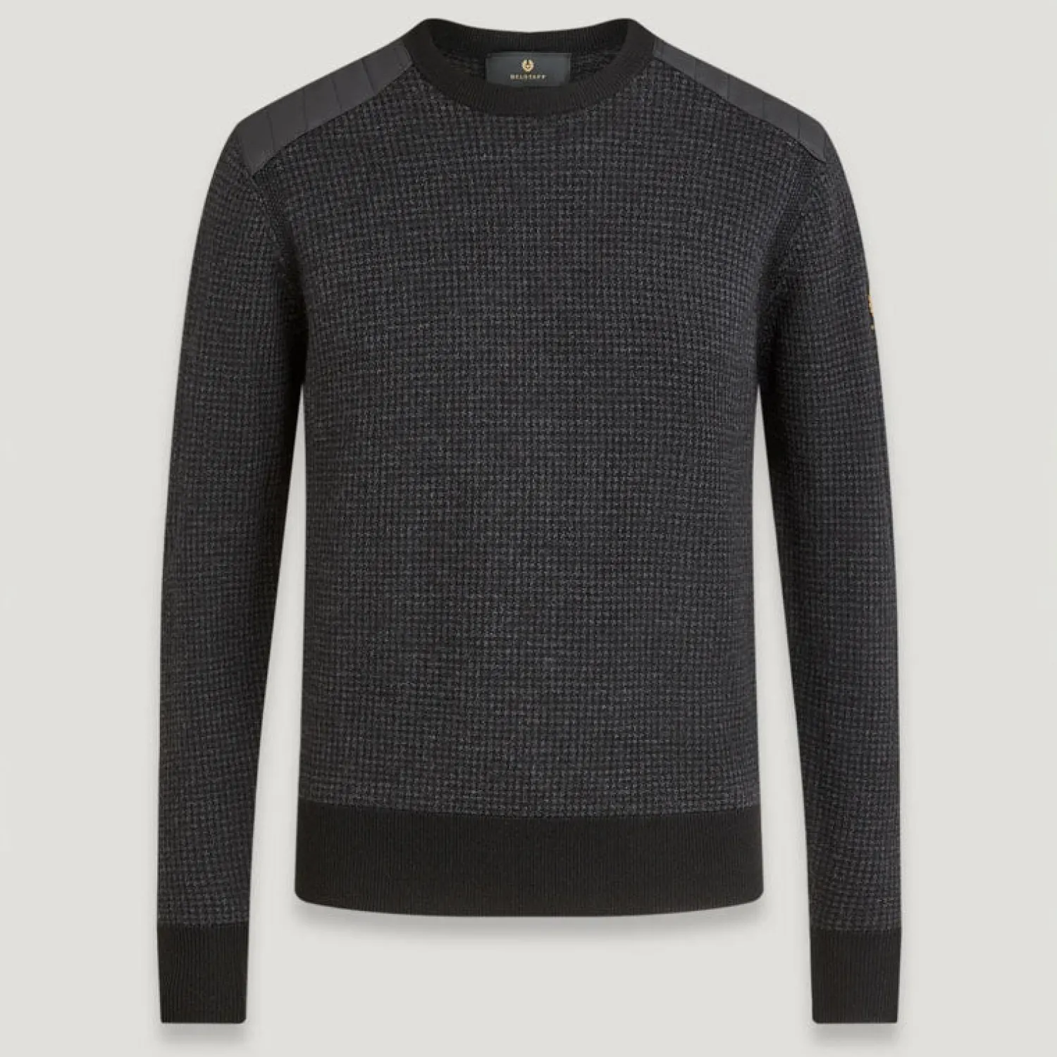 BELSTAFF Kerrigan Crewneck Jumper In Black/Charcoal