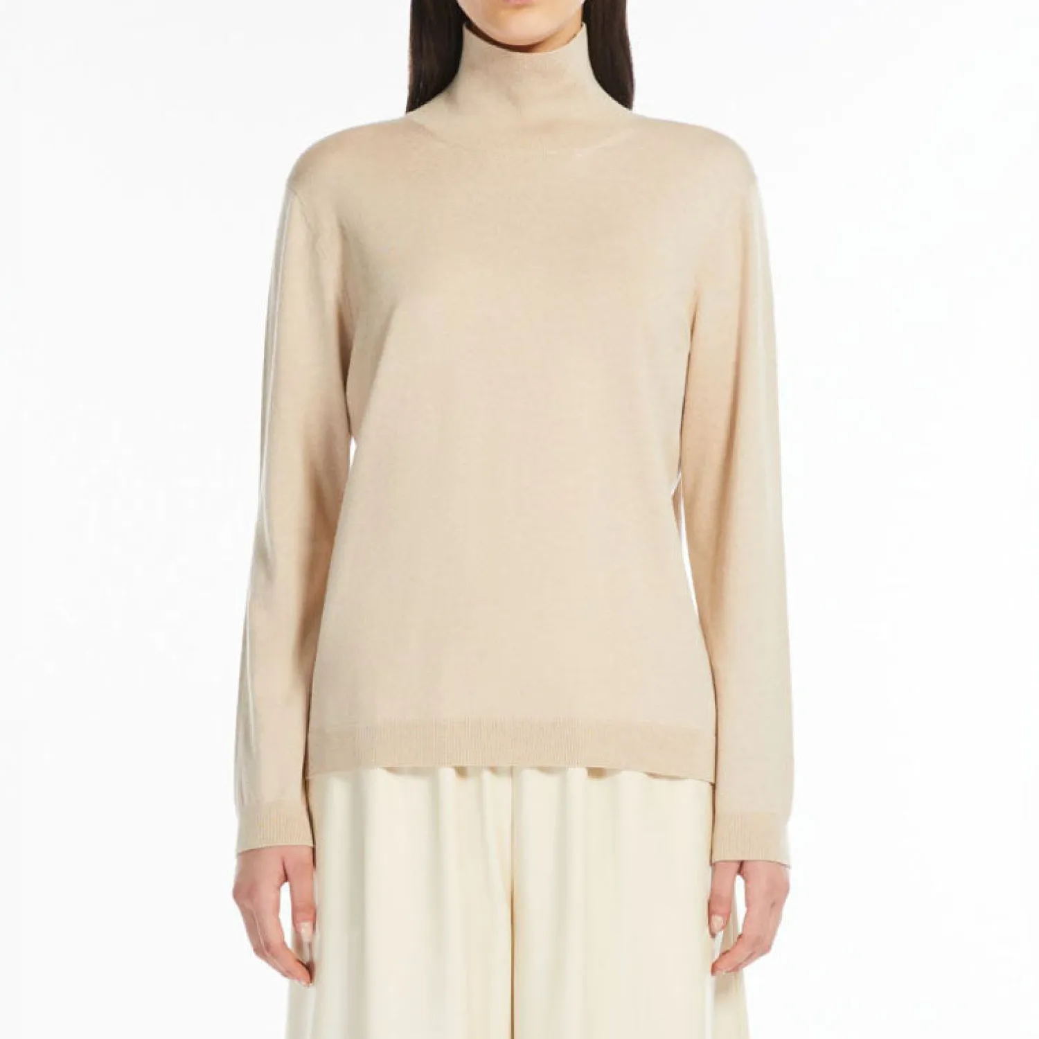 WEEKEND MAXMARA Kiku Silk Wool Jumper In Ivory