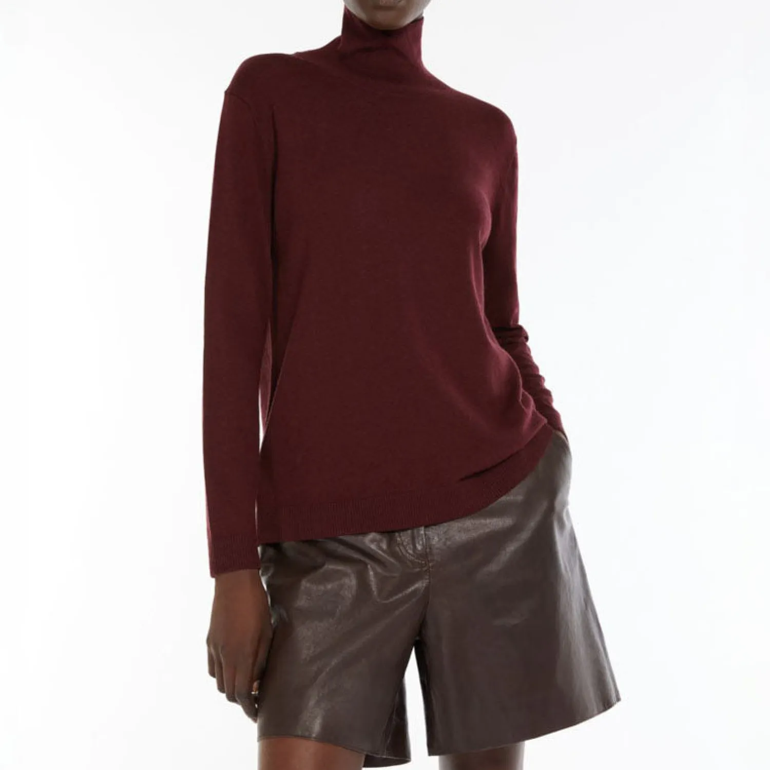 WEEKEND MAXMARA Kiku Silk Wool Jumper In Wine