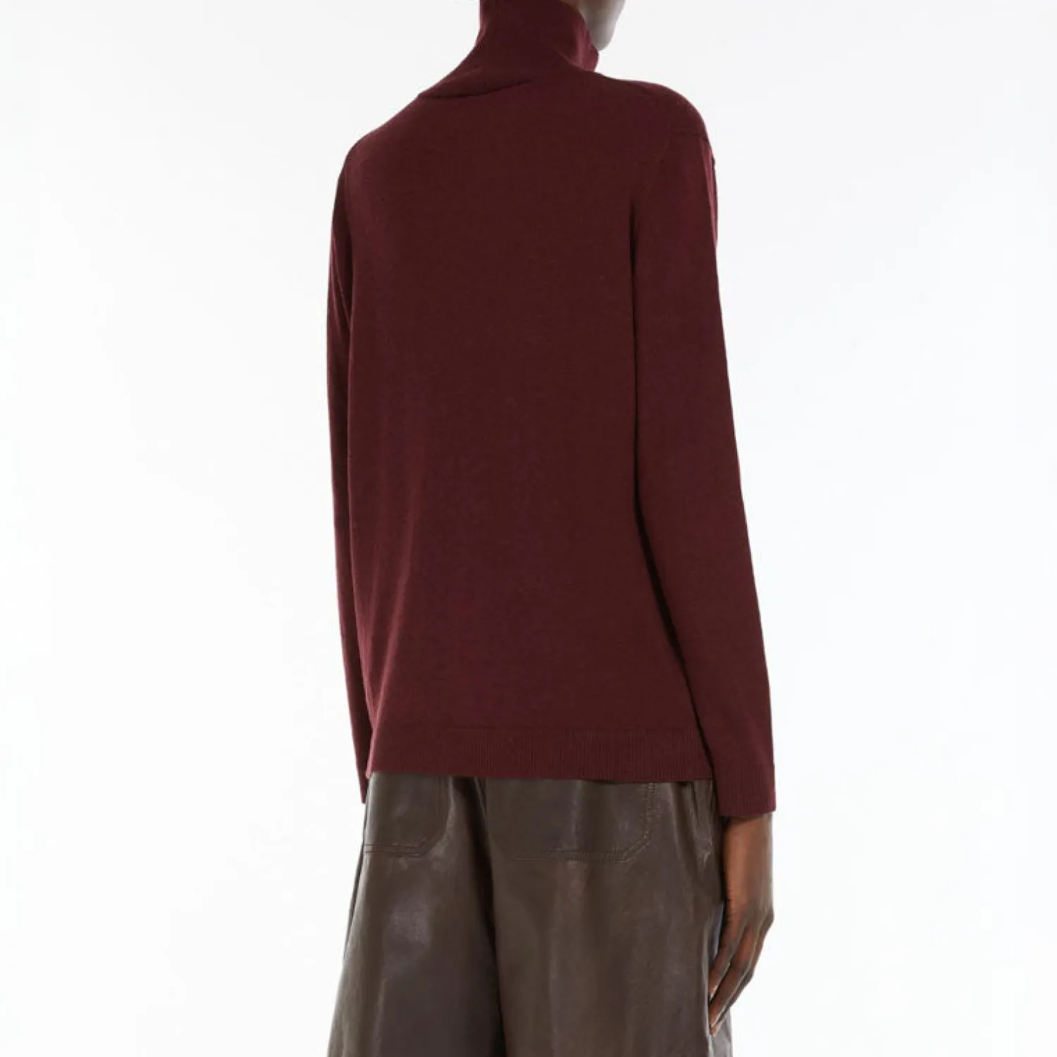 WEEKEND MAXMARA Kiku Silk Wool Jumper In Wine