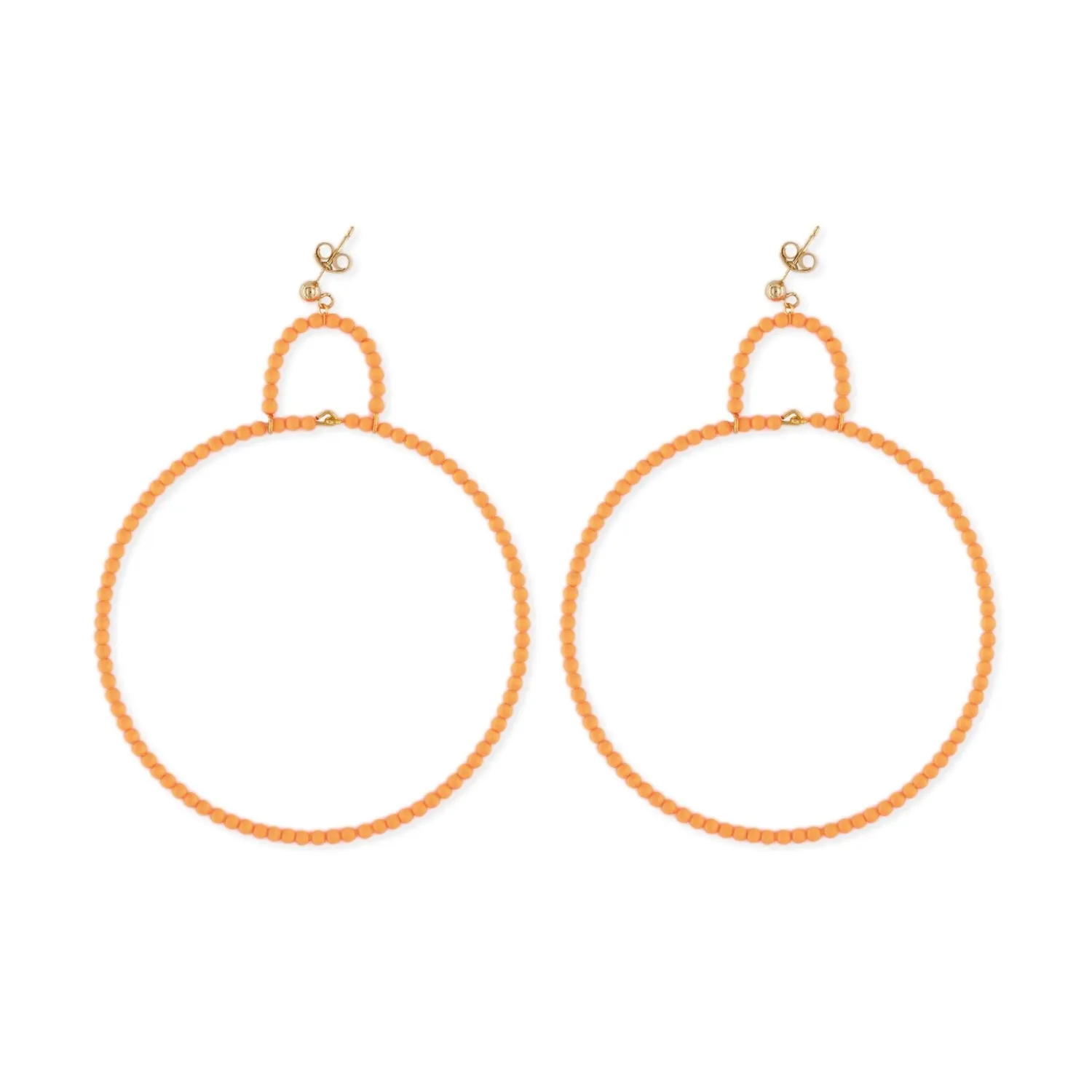 PHILIPPA KUNISCH Large Hoop Earrings In Orange