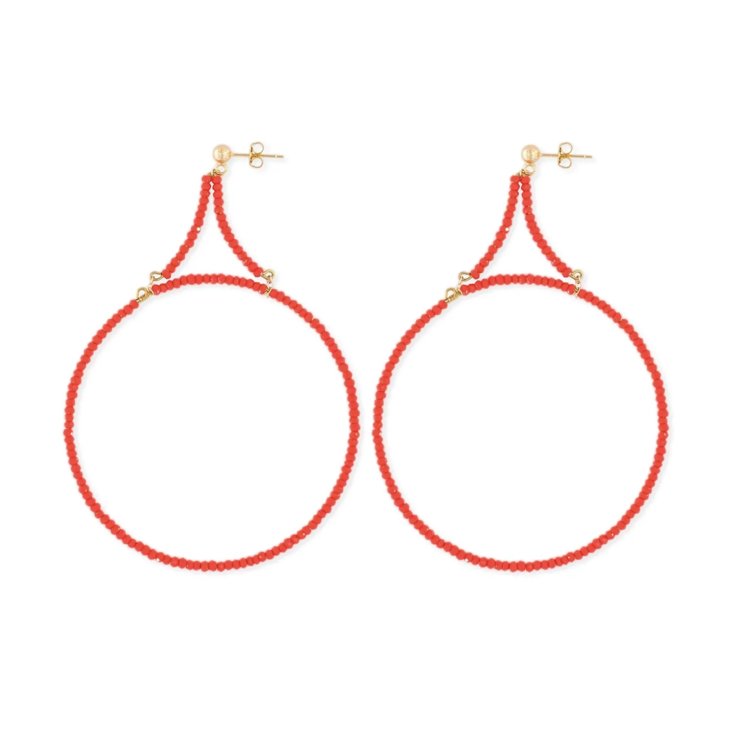 PHILIPPA KUNISCH Large Hoop Earrings In Red