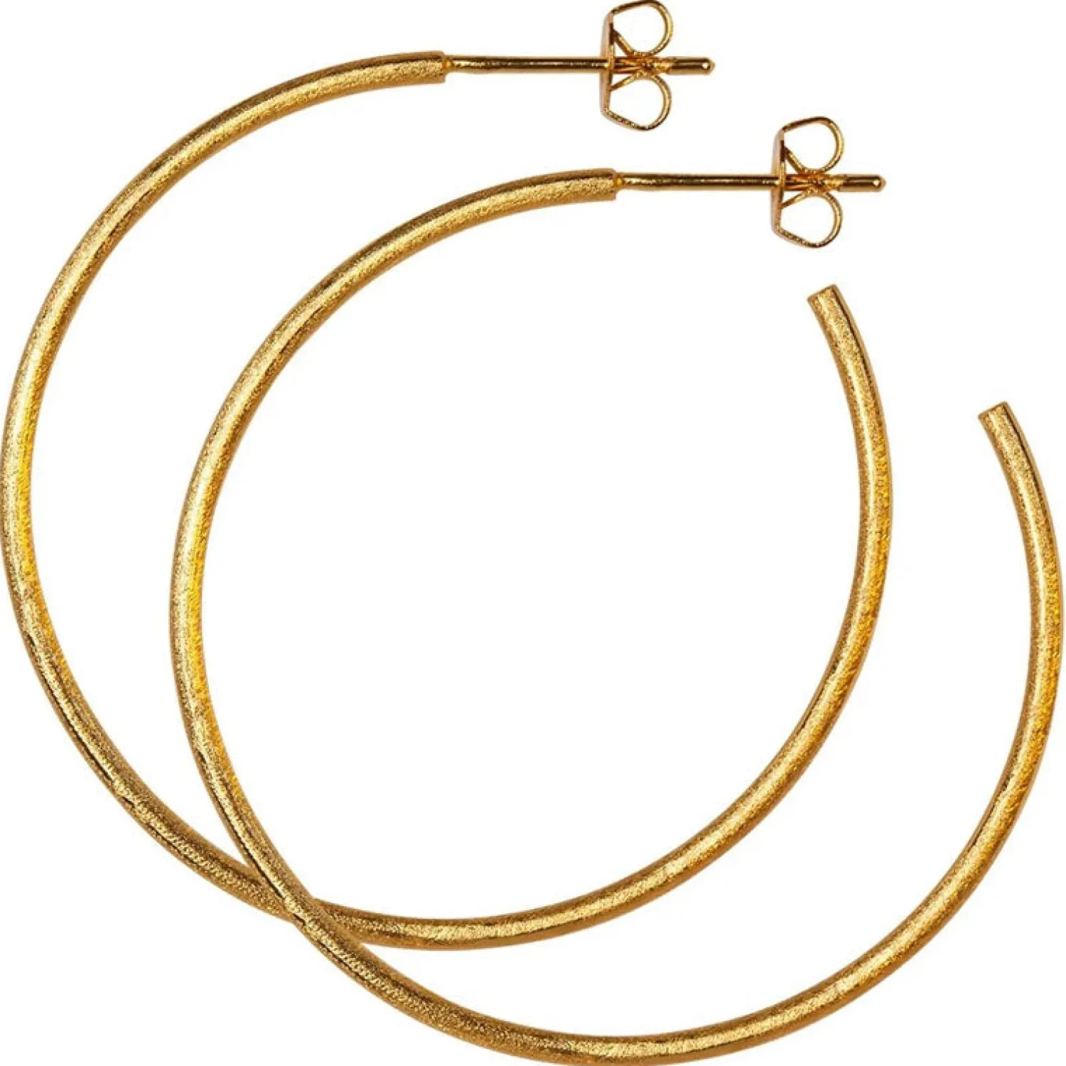 LULU COPENHAGEN Large Non Hoop Earrings In Gold