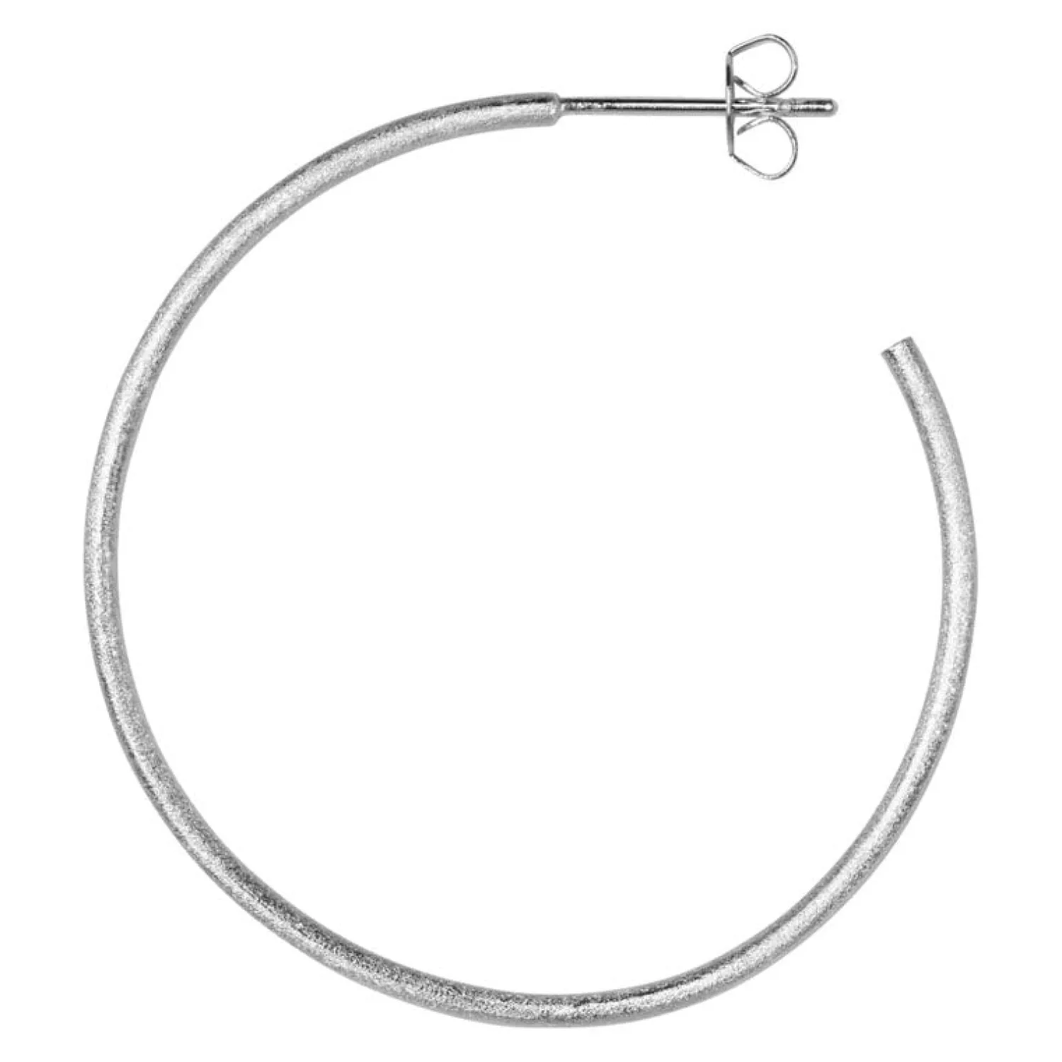 LULU COPENHAGEN Large Non Hoop Earrings In Silver