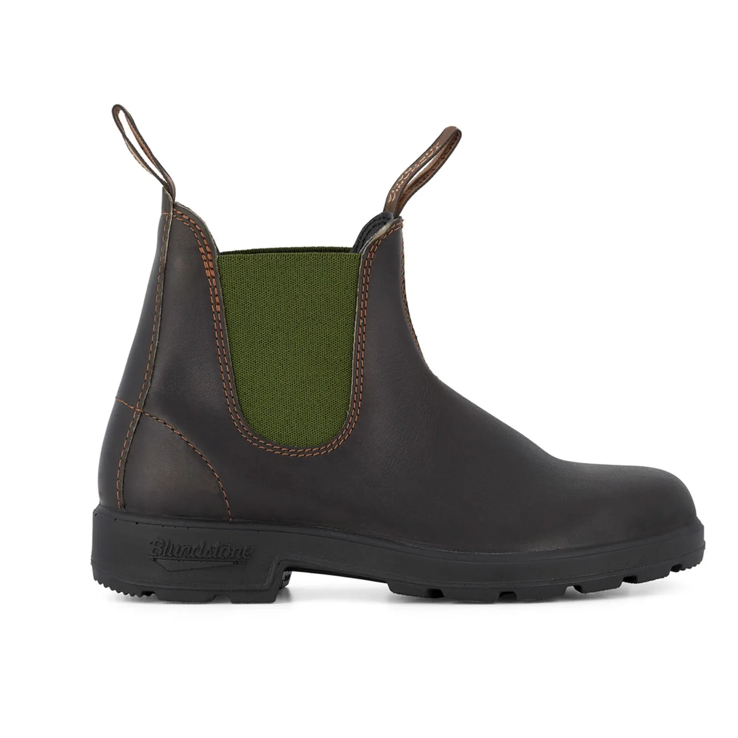 BLUNDSTONE 519 Leather Boots In Stout Brown/Olive