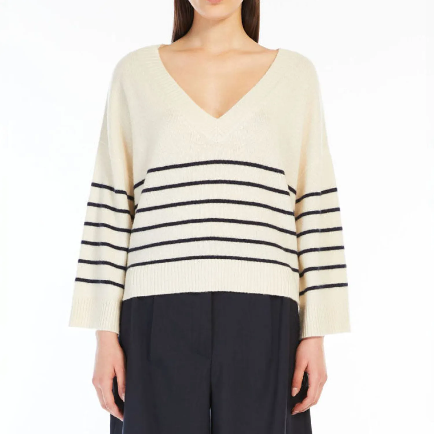 WEEKEND MAXMARA Leva Oversized Cashmere Sweater In Ecru