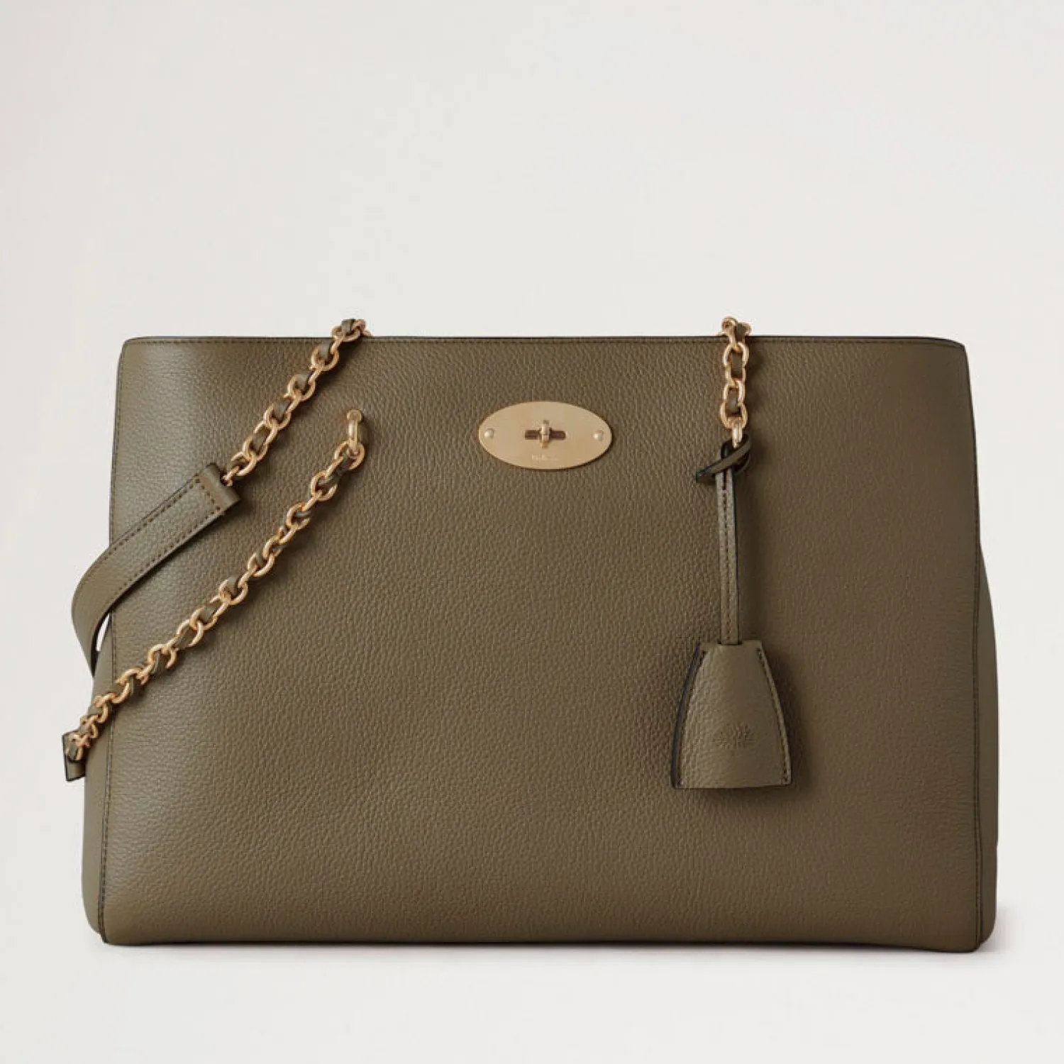 MULBERRY Lily Chain Tote In Linen Green