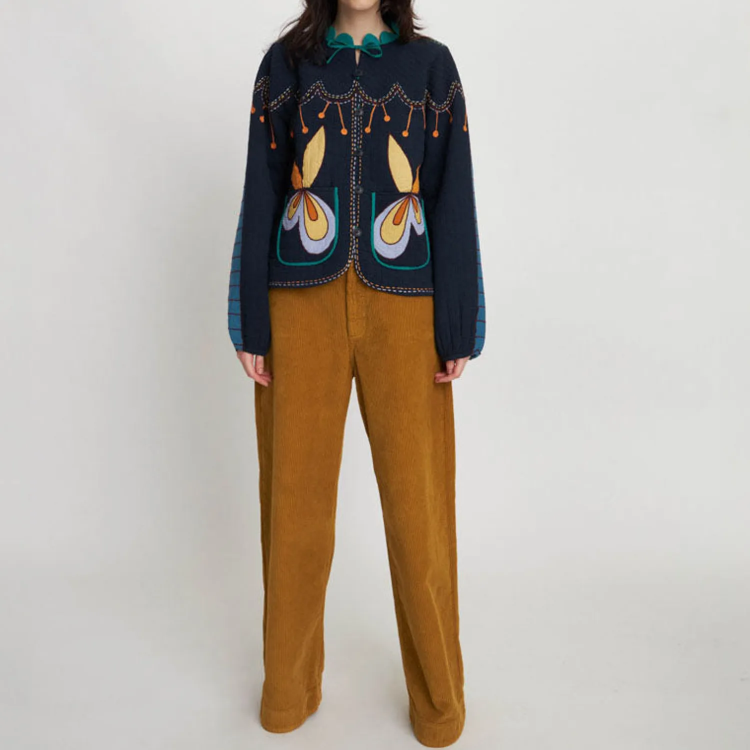 STELLA NOVA Little Embroidered Jacket In Multicolour