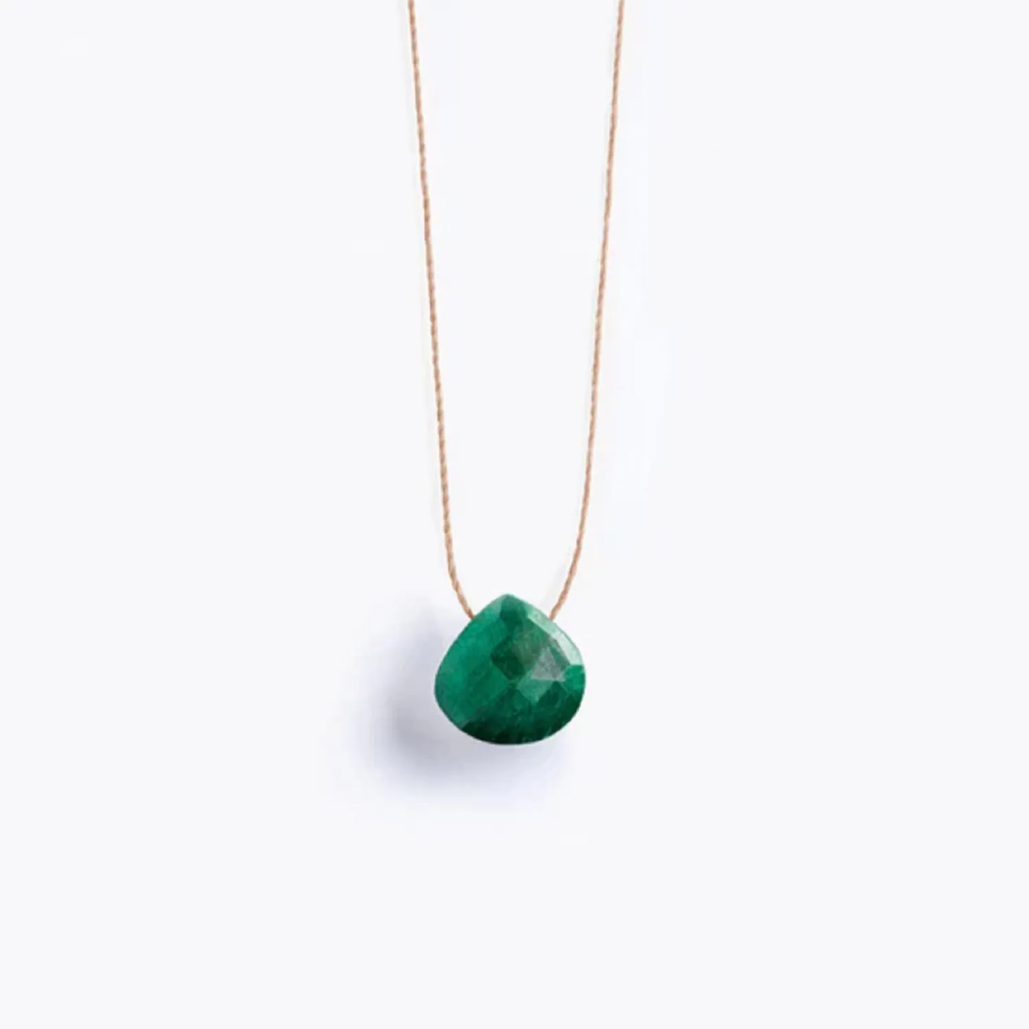 WANDERLUST LIFE May Fine Cord Birthstone Necklace - Emerald