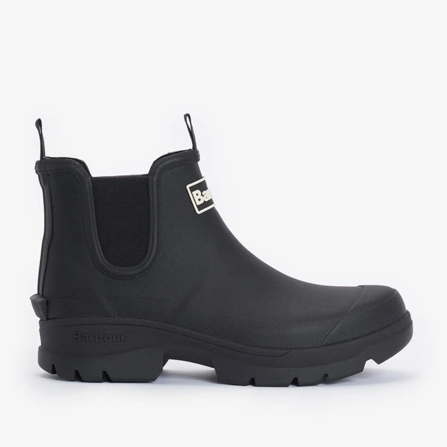 BARBOUR Mens Nimbus Chelsea Welly Boots In Black