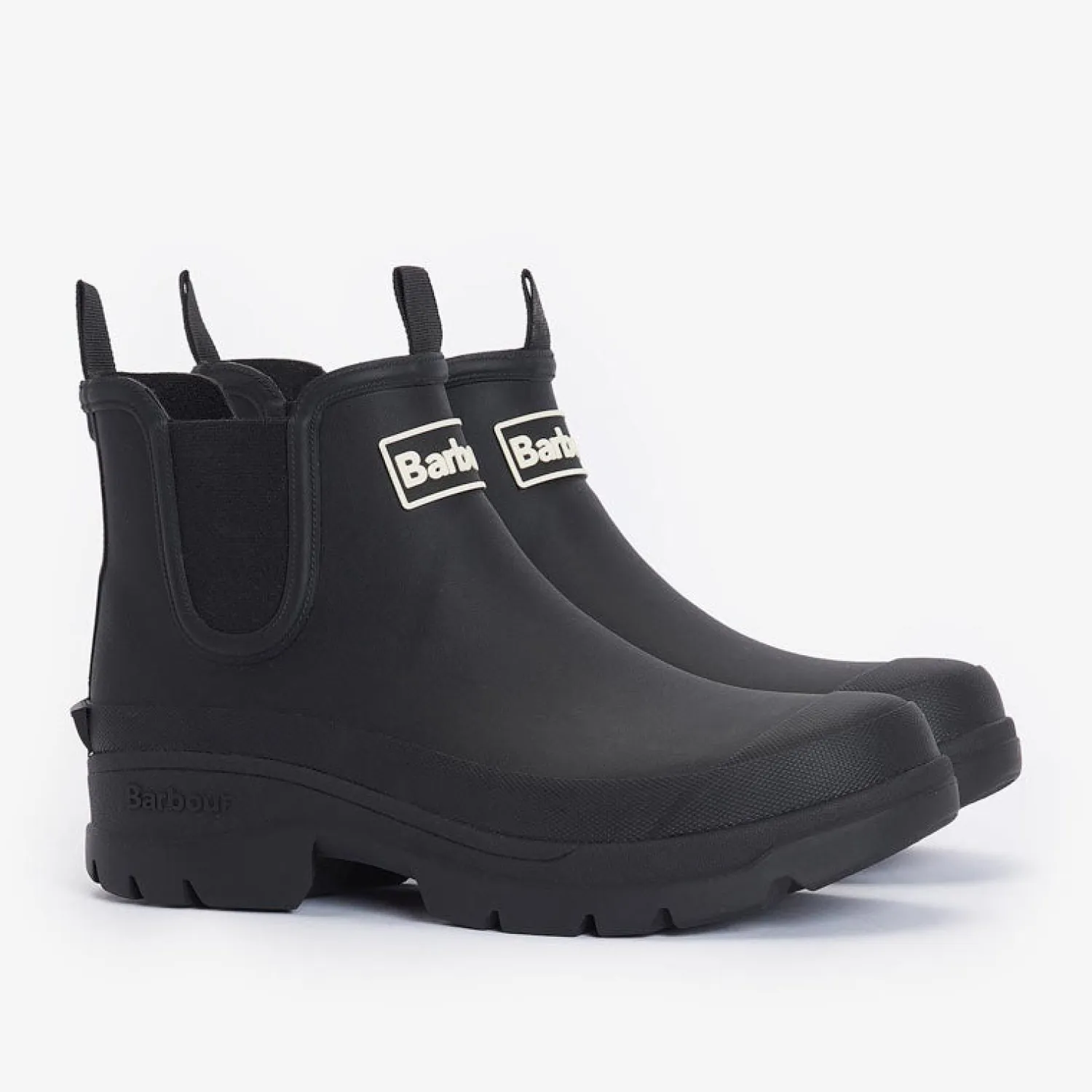 BARBOUR Mens Nimbus Chelsea Welly Boots In Black