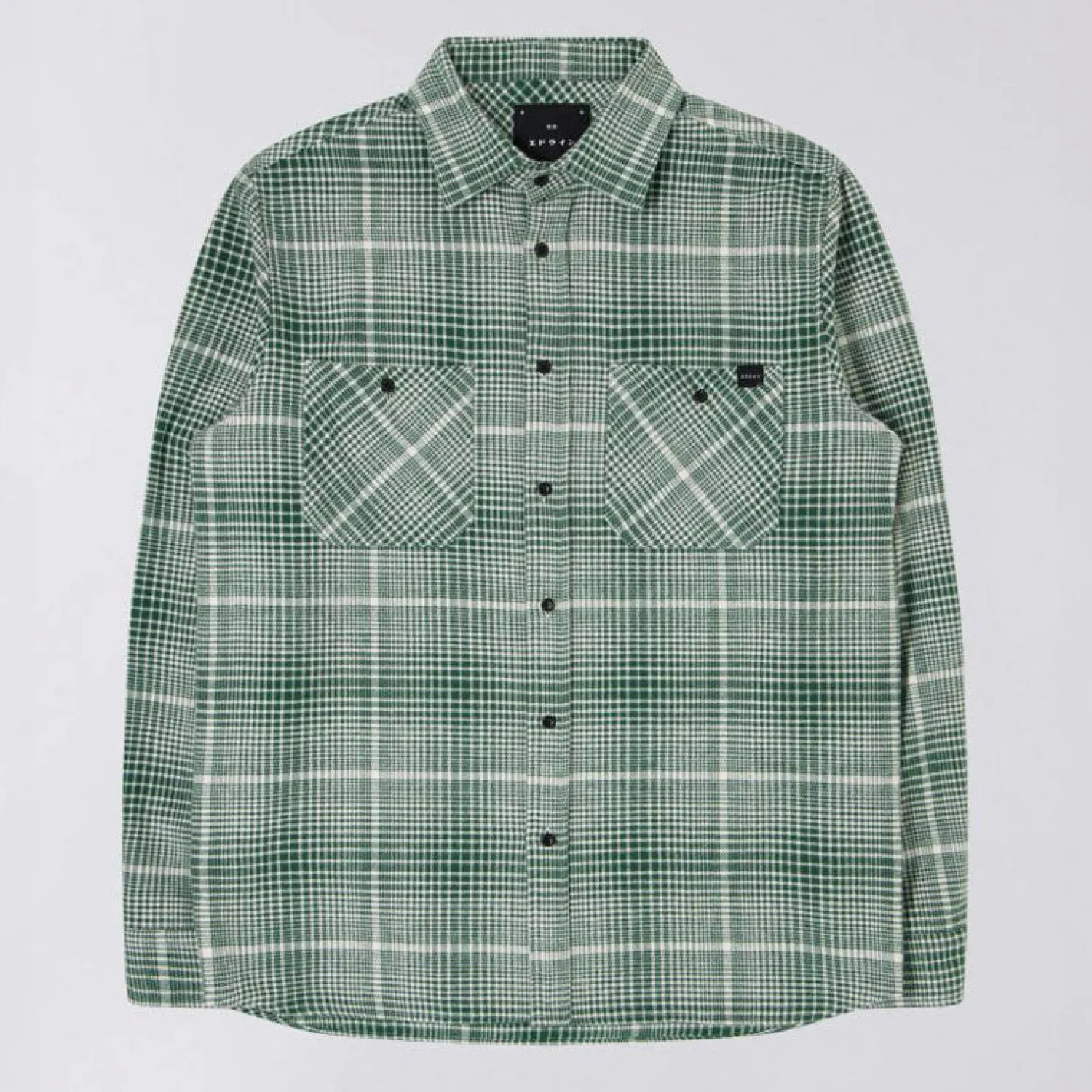 EDWIN Millenium L/S Shirt In Green/White