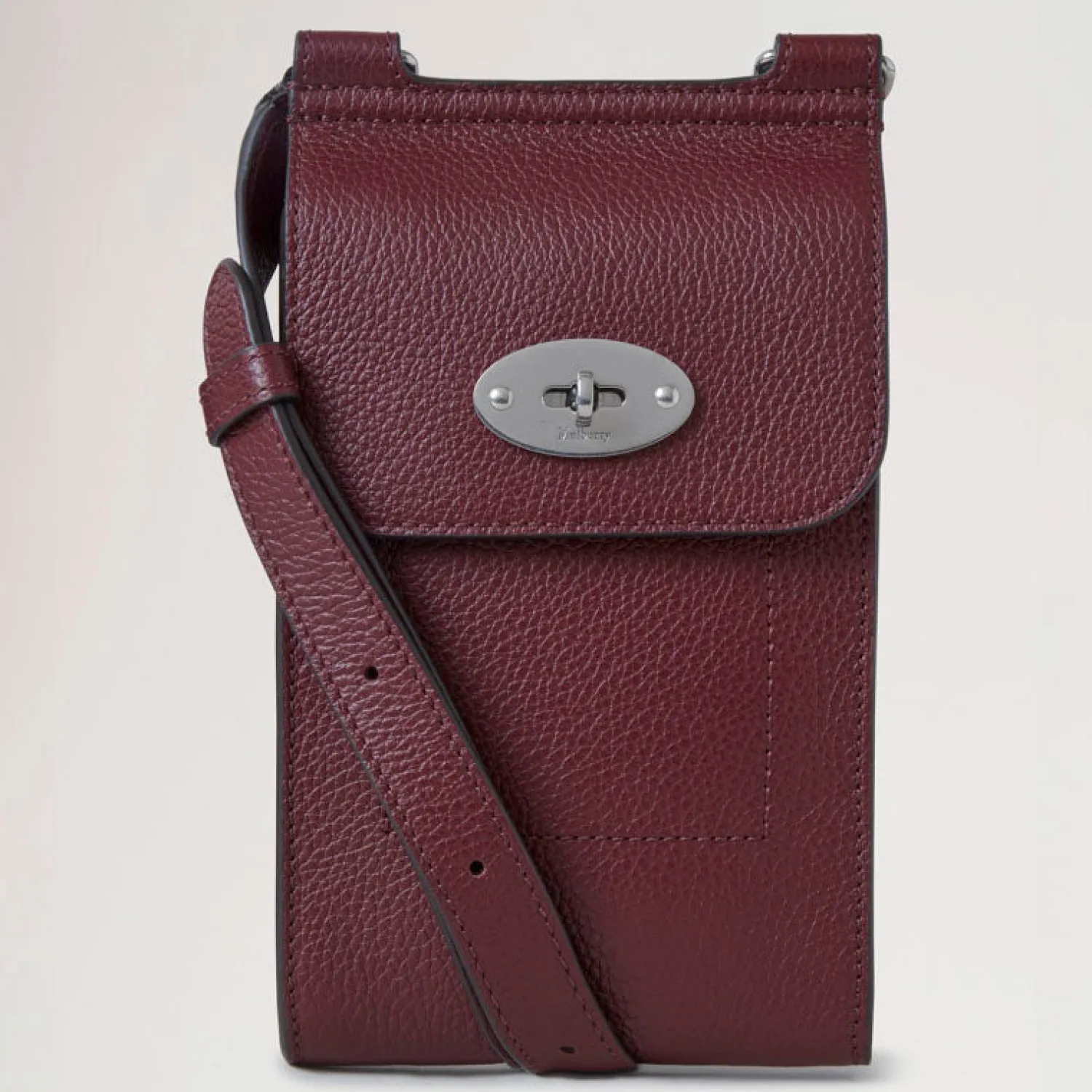 MULBERRY Mini Antony Pouch SCG Bag In Black Cherry