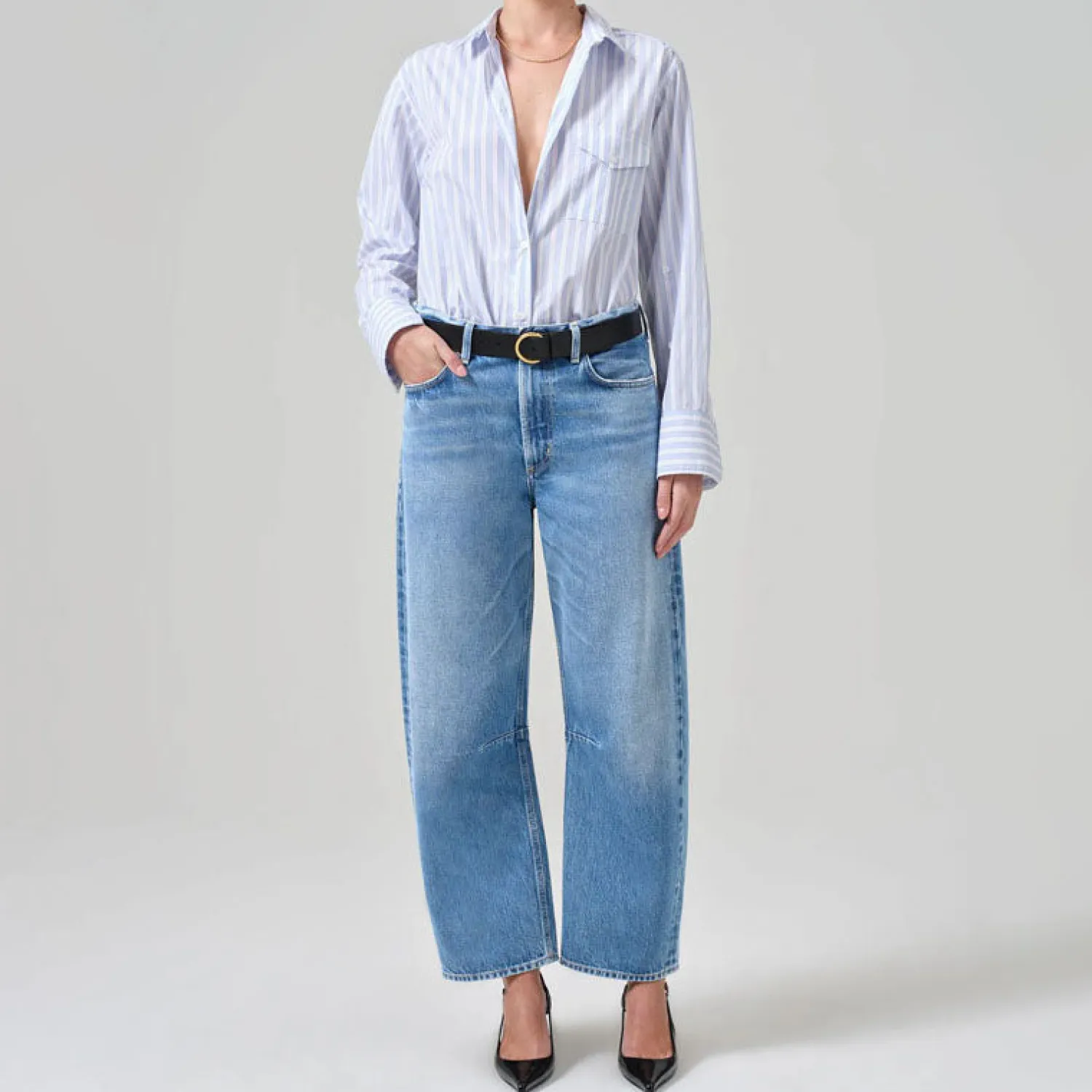 CITIZENS OF HUMANITY Miro Tapered Barrel Leg Jeans In Pacifica