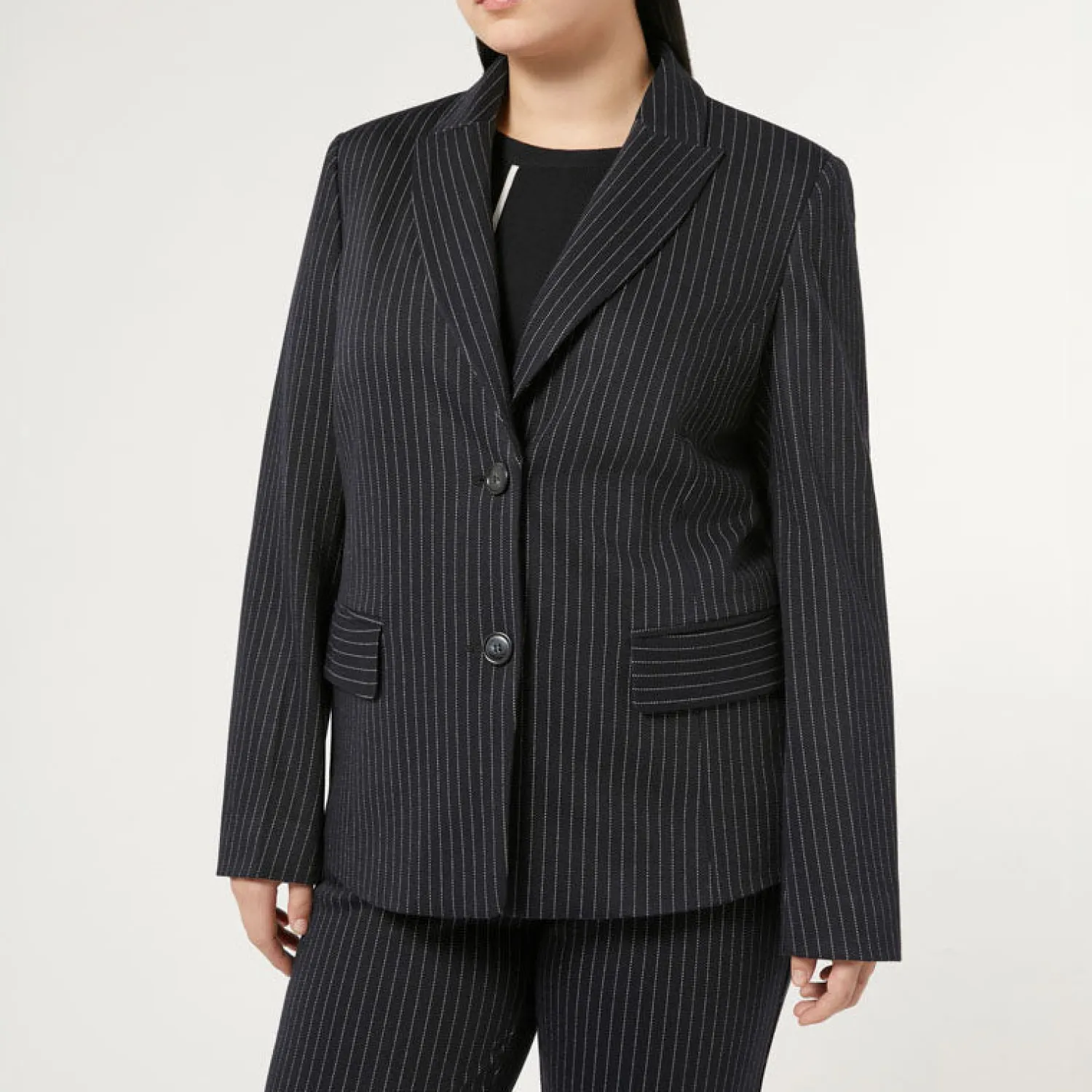 PERSONA BY MARINA RINALDI Nabil Milano Knit Fabric Blazer In Ultramarine