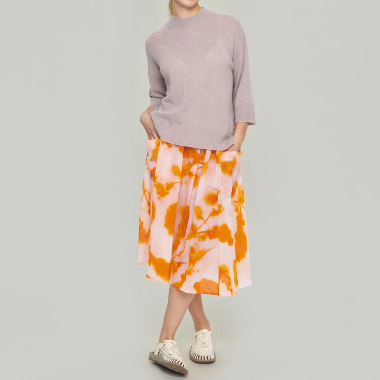 BITTE KAI RAND Neon Wisteria Skirt In Orange