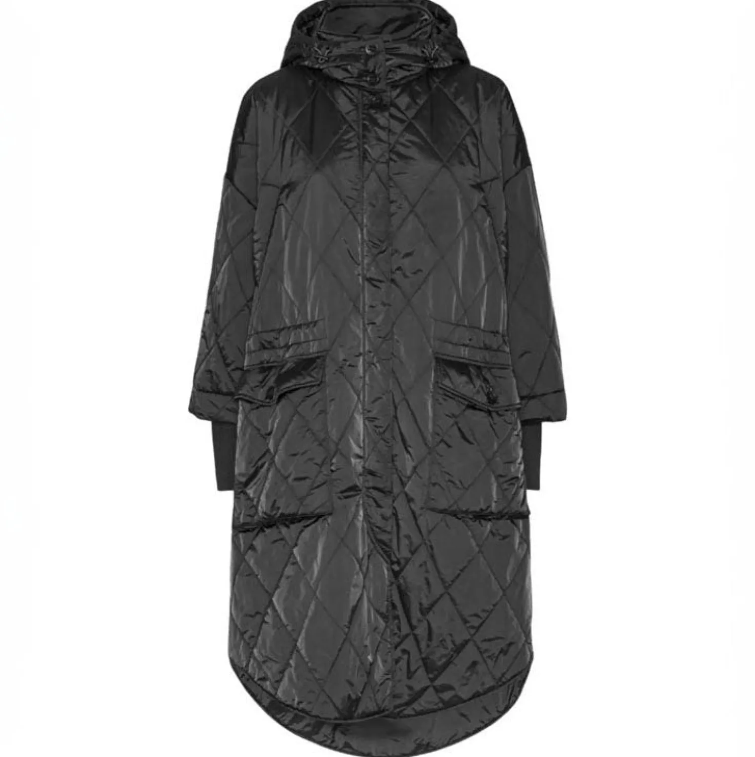 PROJECT AJ117 Neva Quilted Long Jacket In Black