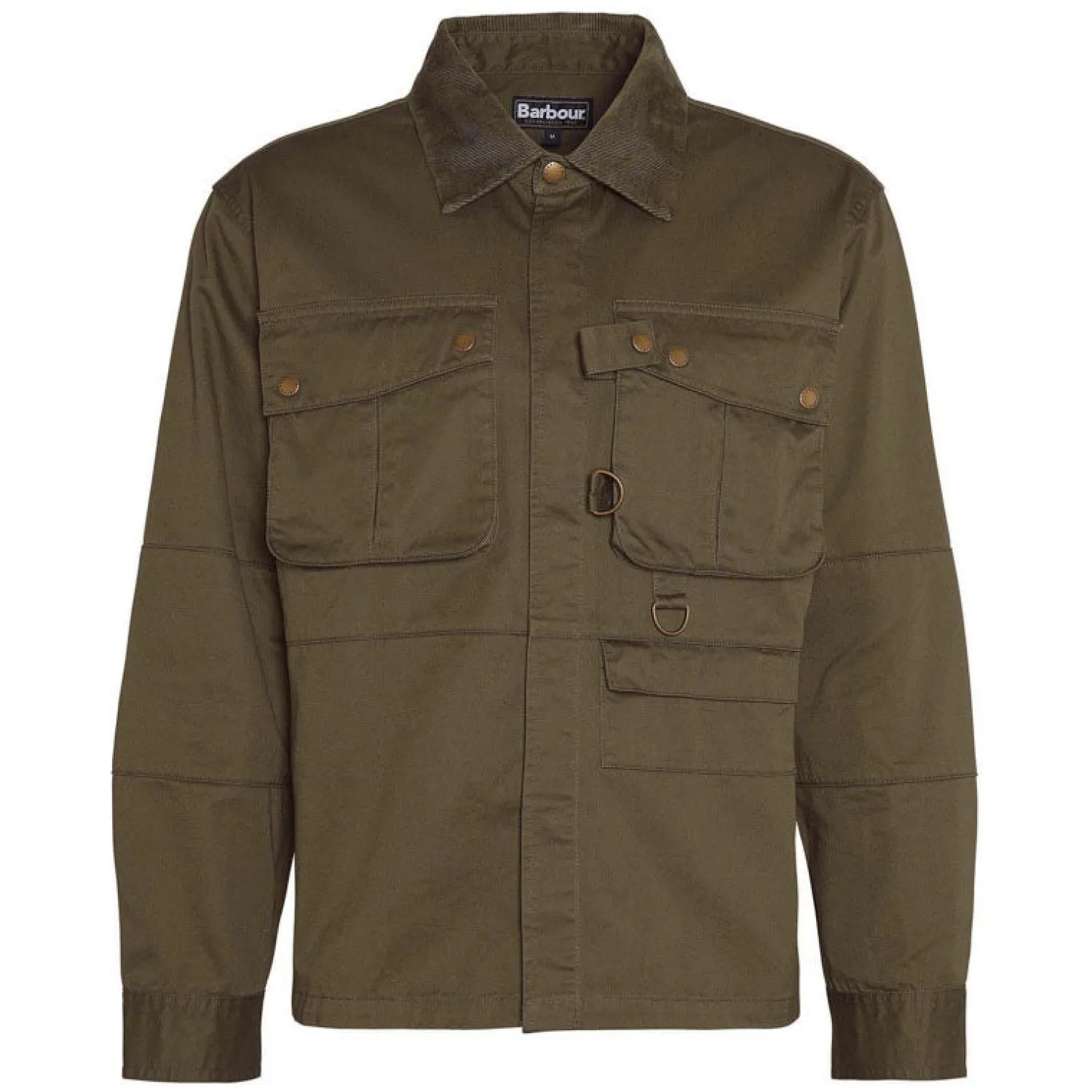 BARBOUR Oakmoor Twill Overshirt In Light Sage