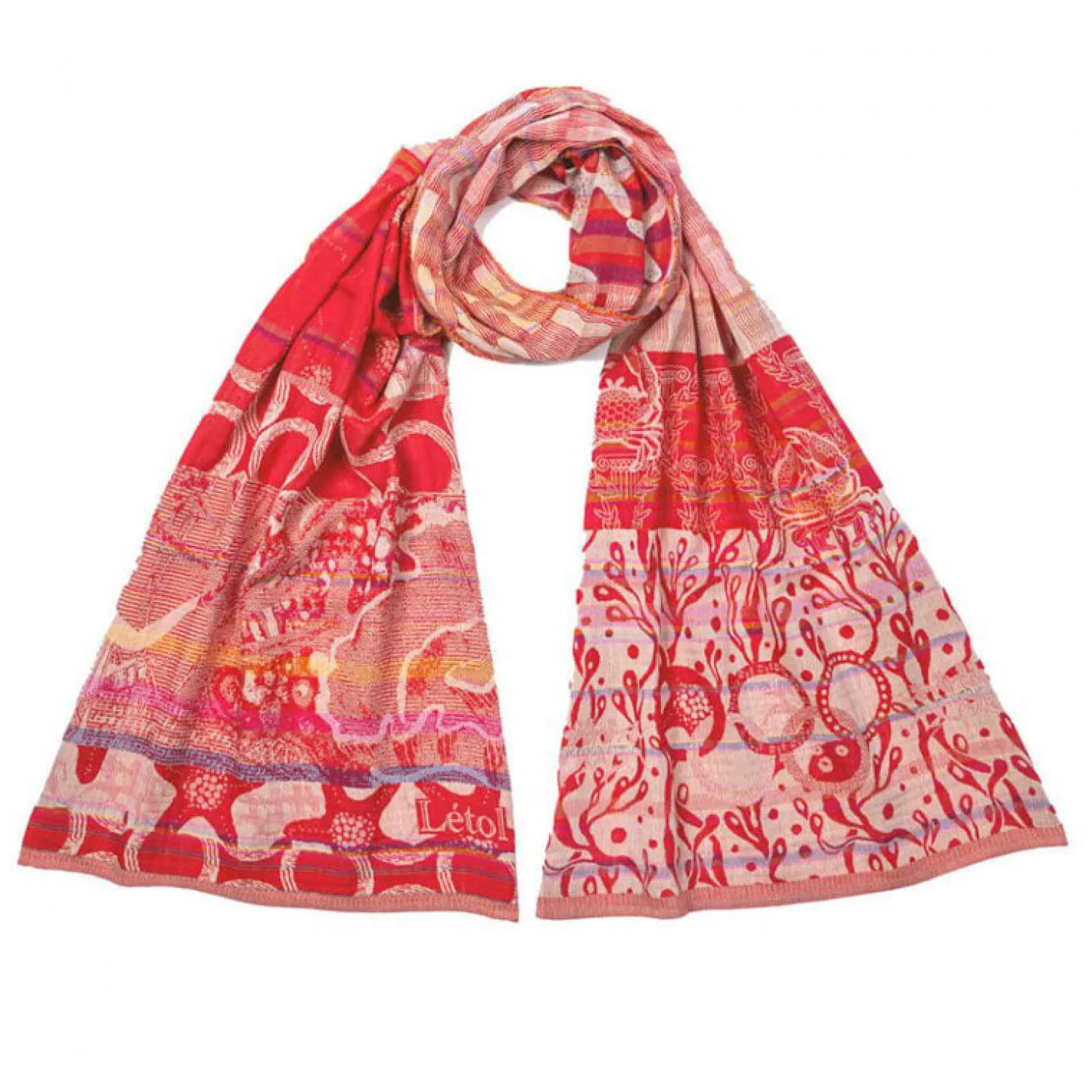 LETOL Olympe Scarf In Acerola Red