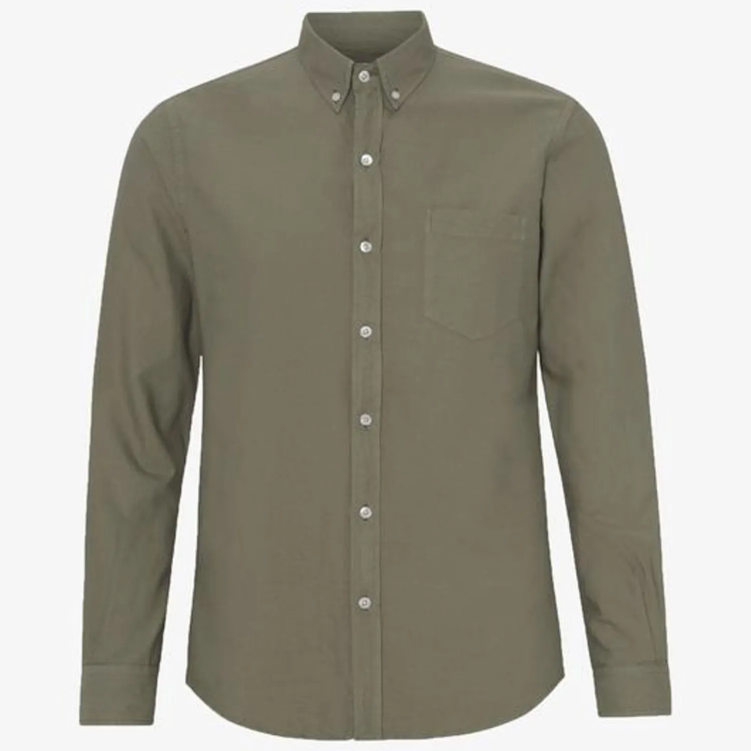 COLORFUL STANDARD Organic Button Down Shirt In Dusty Olive